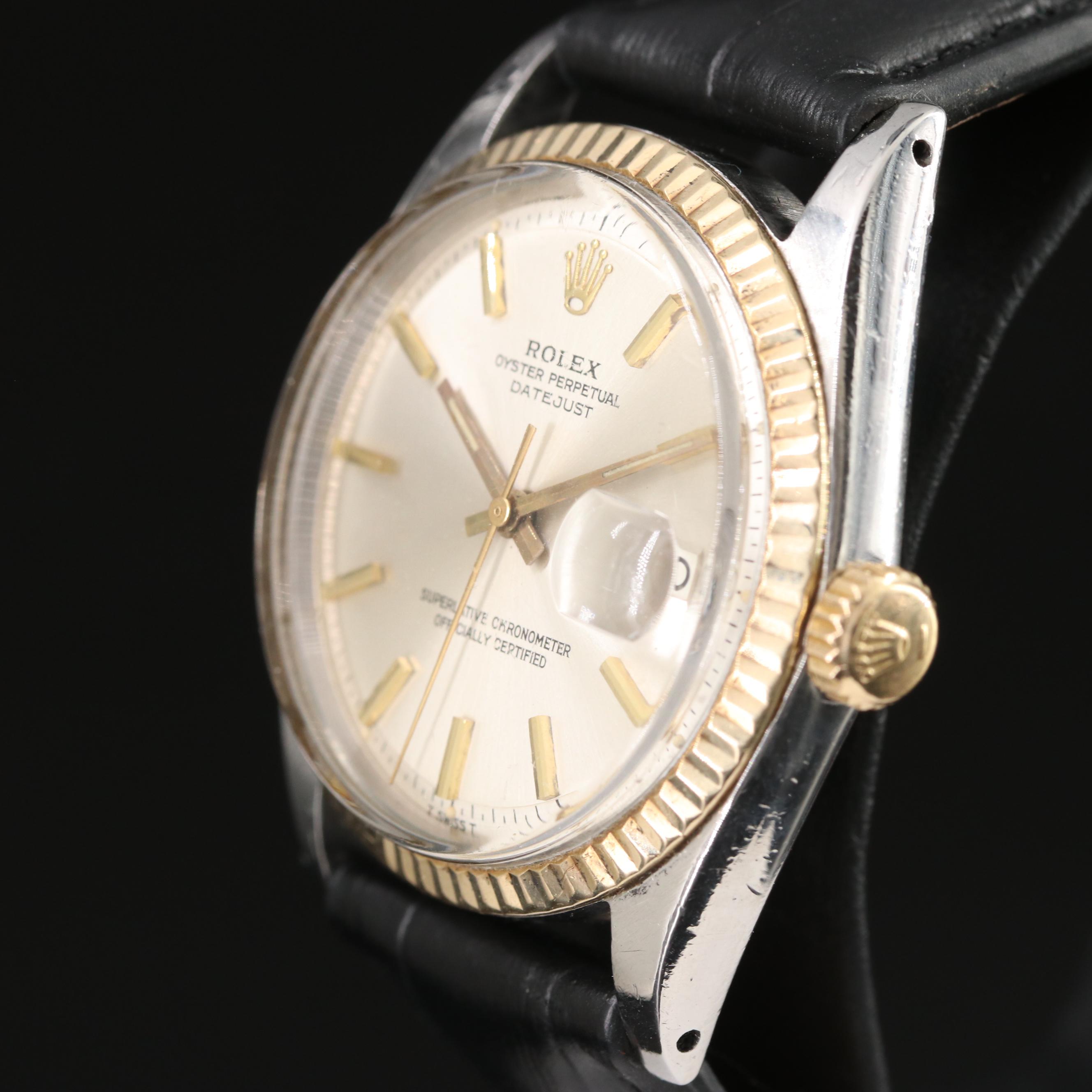 1967 Rolex Pie Pan Dial Two-Tone Datejust Watch