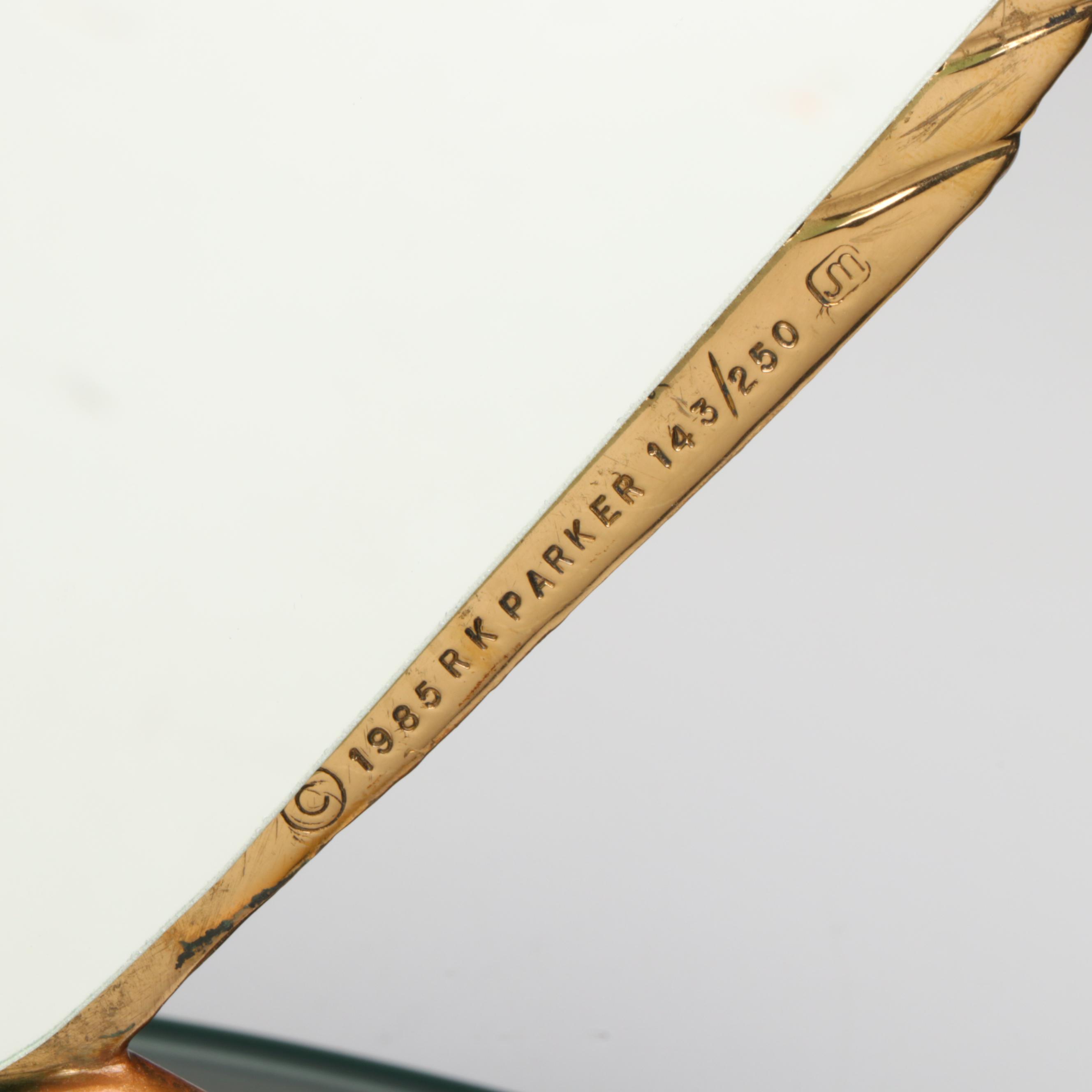 Erté Patinated Bronze "Coquette" Vanity Mirror, 1985