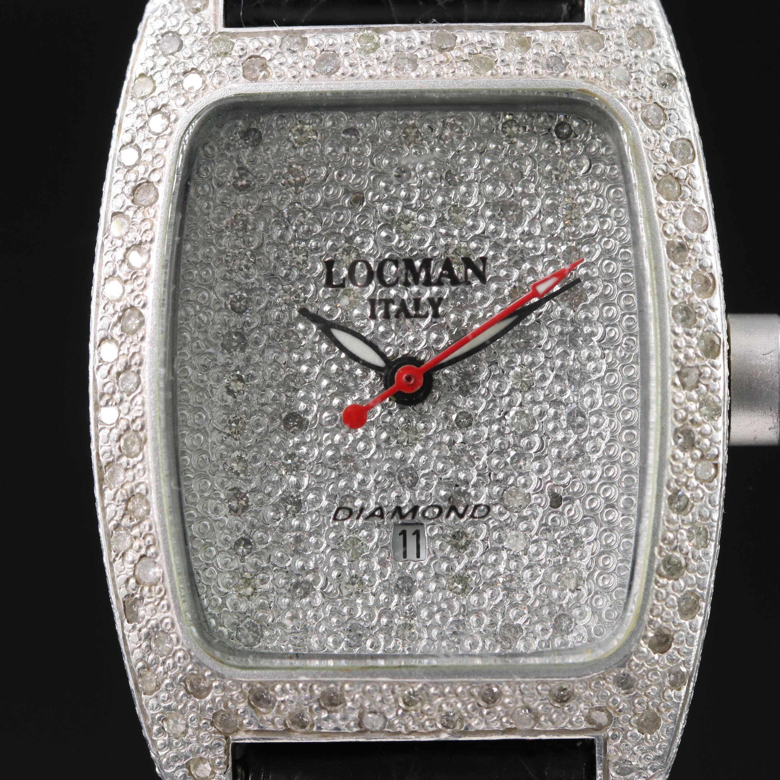 Locman Italy 1.48 CTW Diamond Date Aluminum Watch