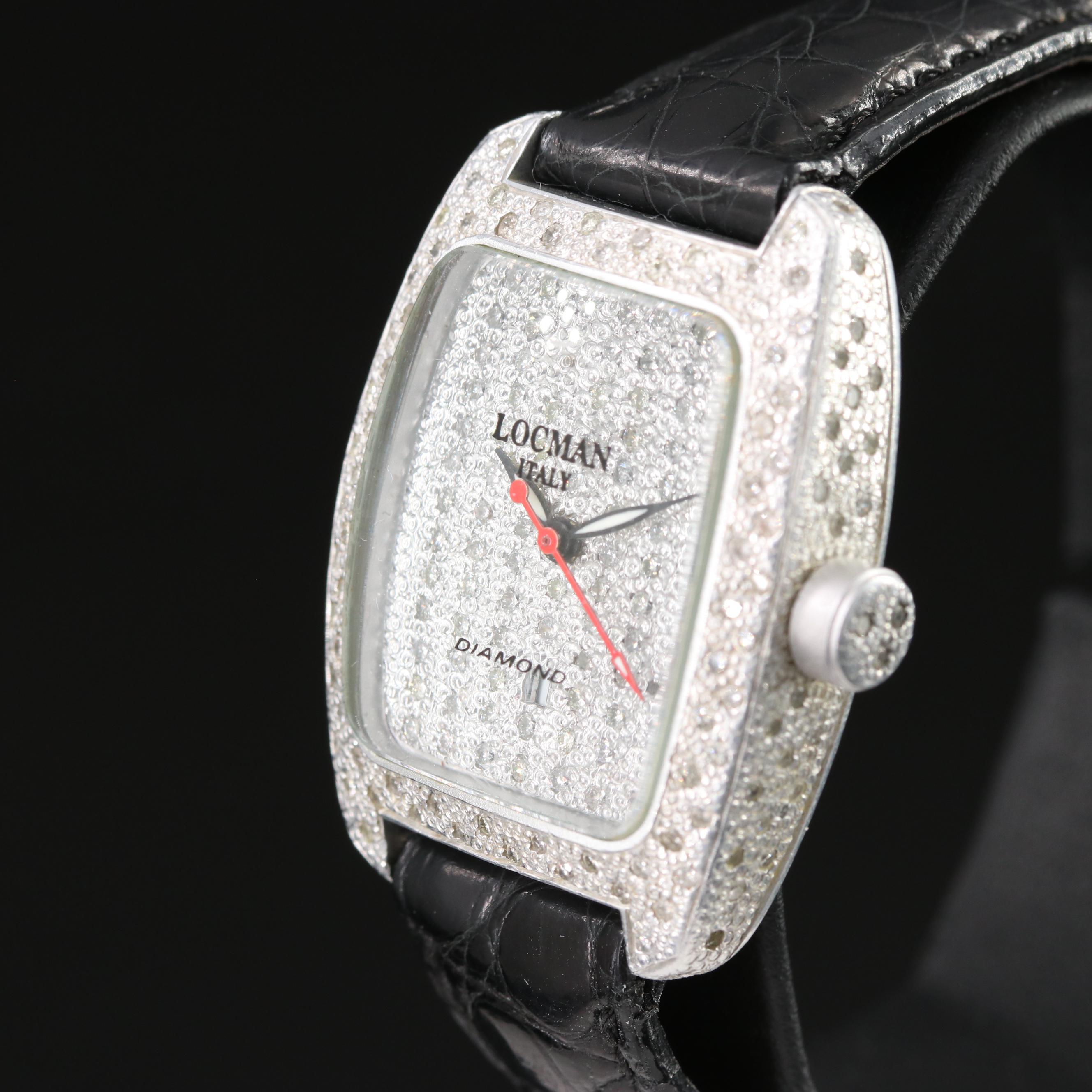 Locman Italy 1.48 CTW Diamond Date Aluminum Watch
