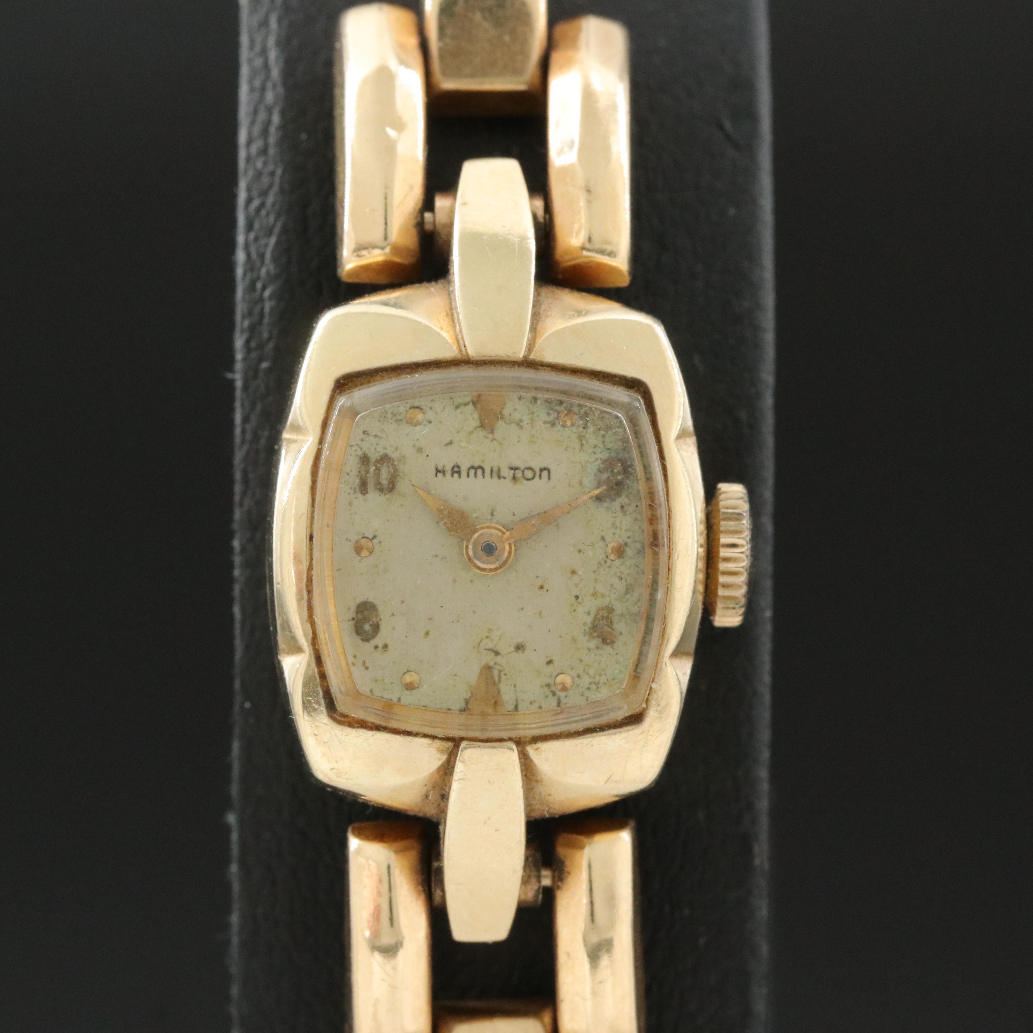 Vintage Hamilton 14K Gold Mechanical Watch