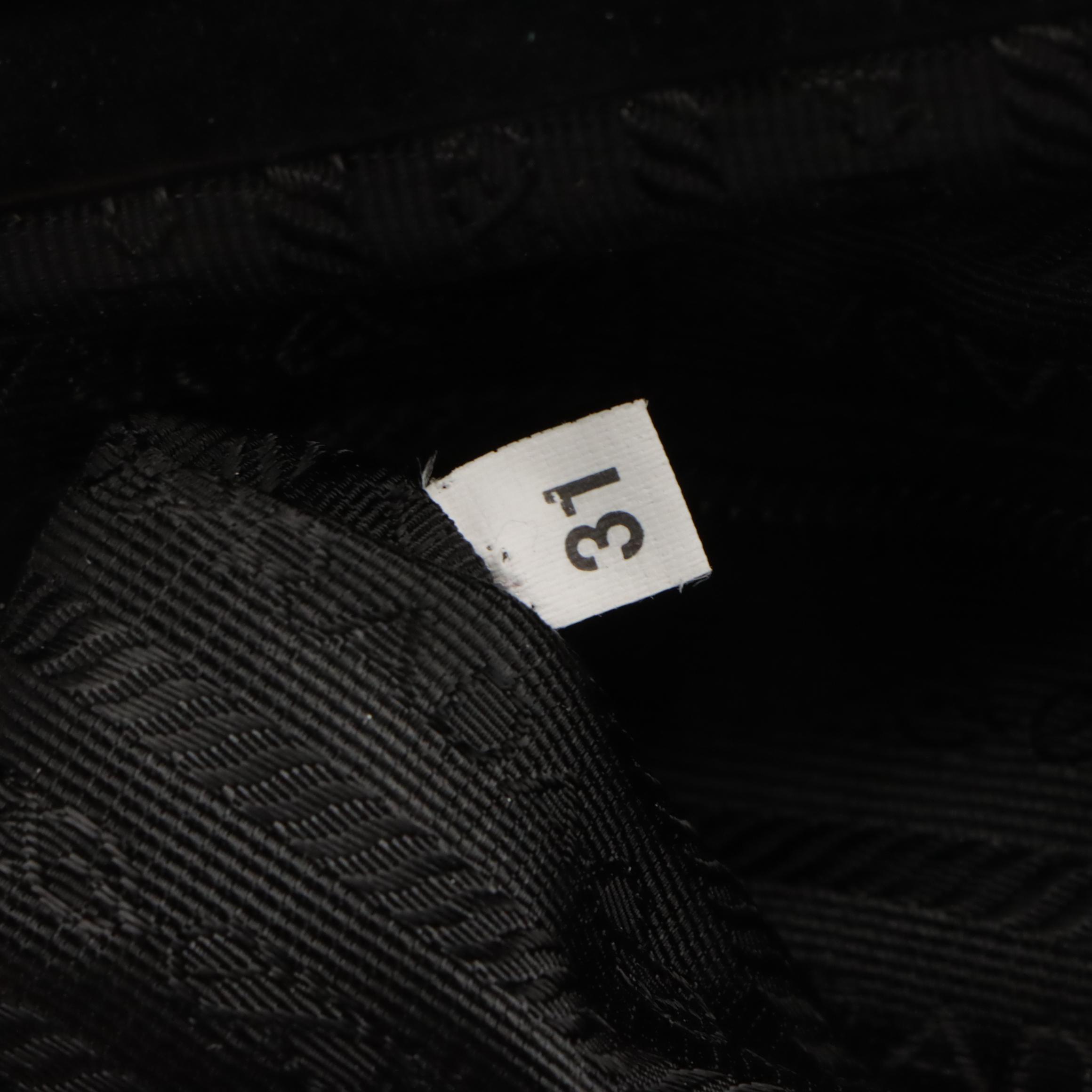 Prada Hinge Frame Doctor Shoulder Bag in Black Velvet and Leather, With Tag