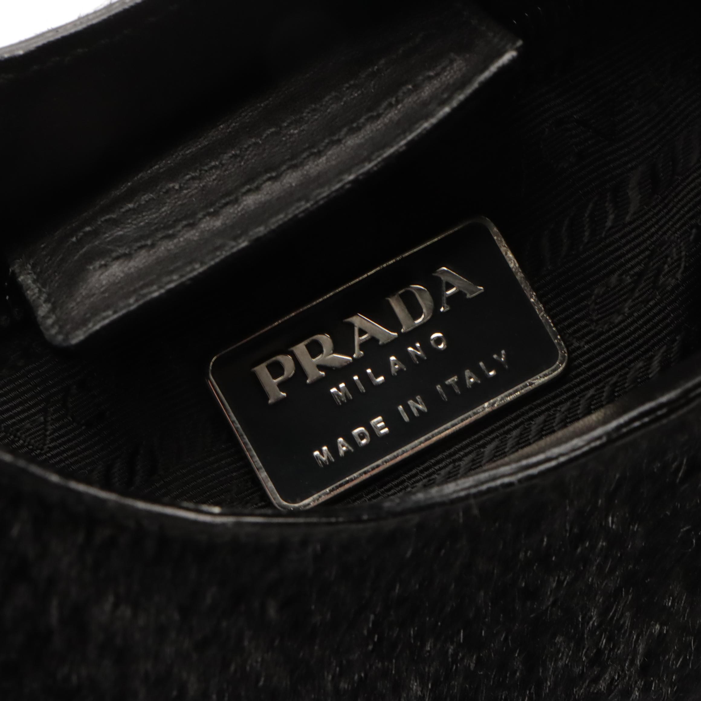 Prada Hobo Shoulder Bag in Black Persian Lamb Fur, With Tag