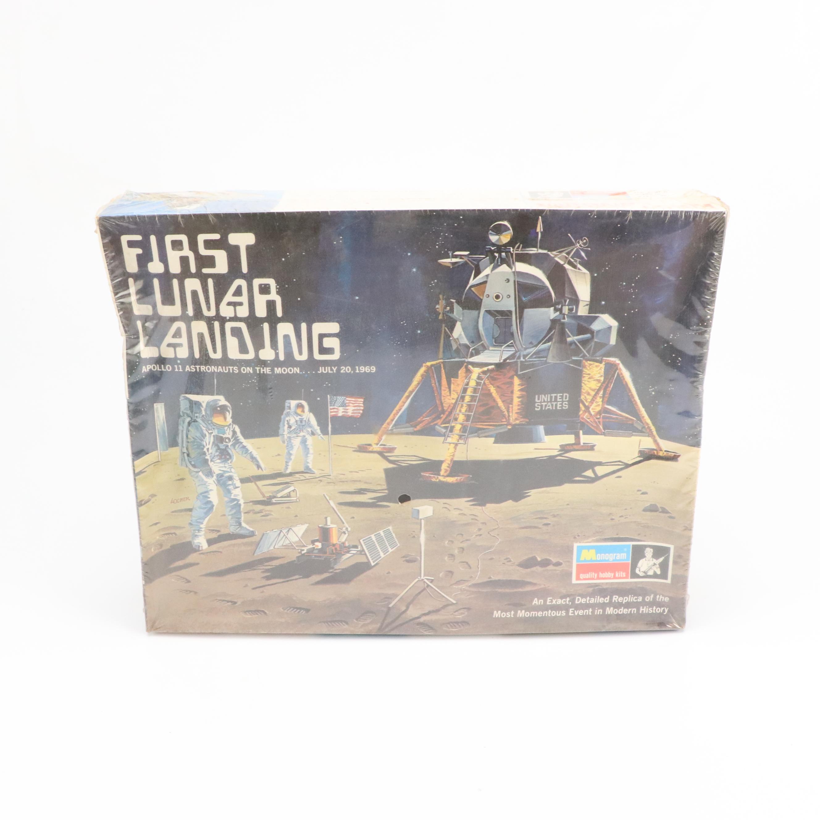 Monogram "First Lunar Landing" Hobby Kit with Diecast and Other Space Shuttles