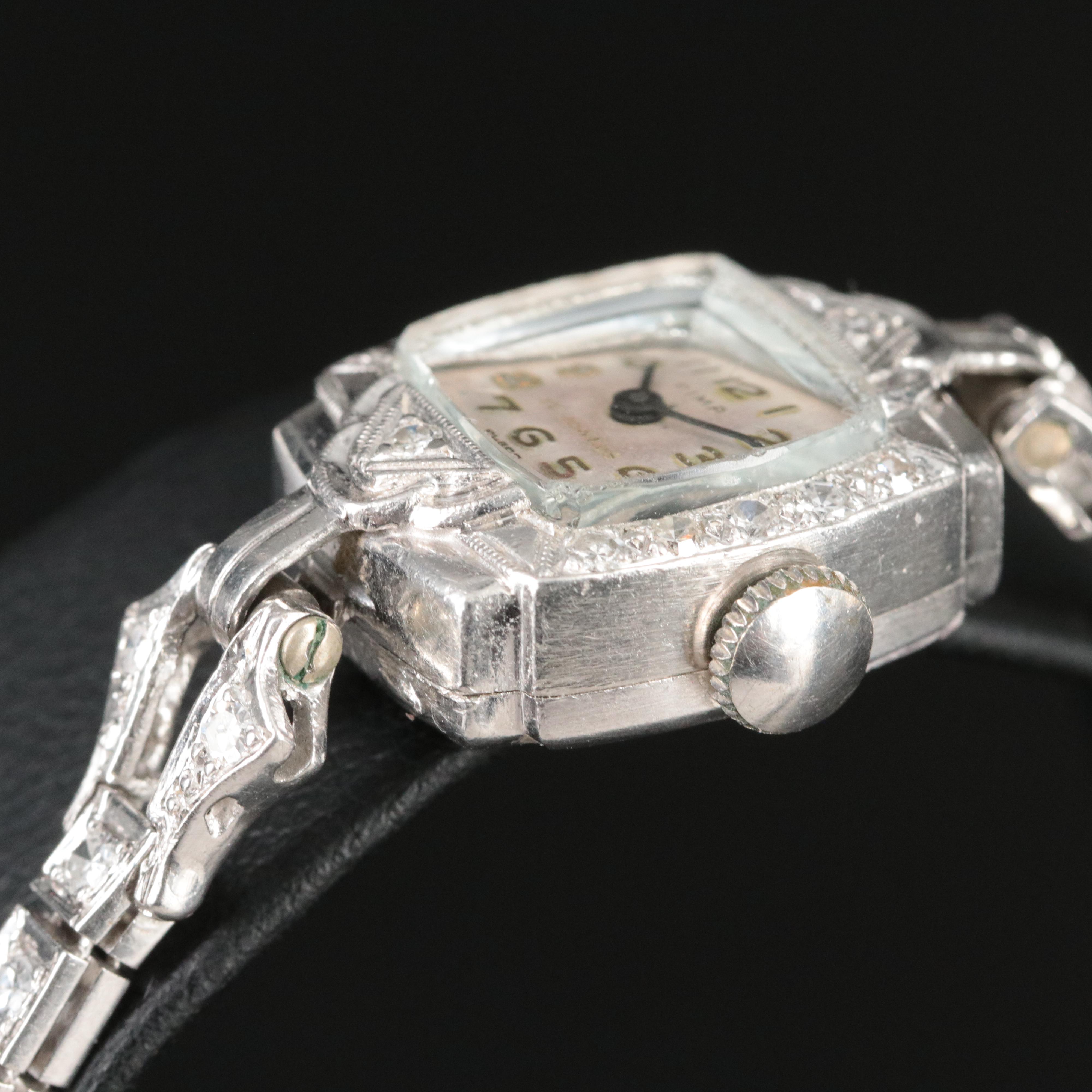 Swiss Rima Platinum and 1.00 CTW Diamond Watch
