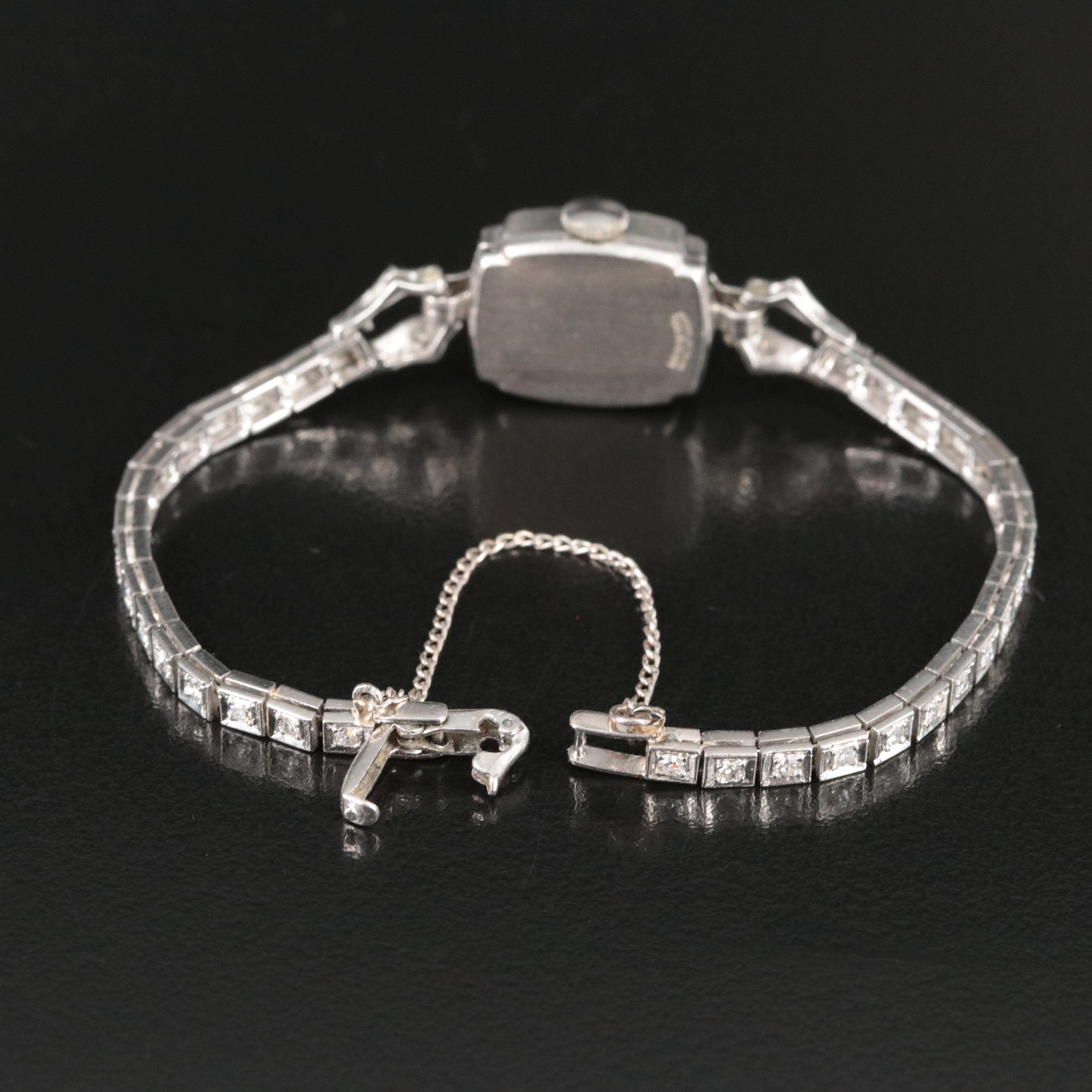 Swiss Rima Platinum and 1.00 CTW Diamond Watch