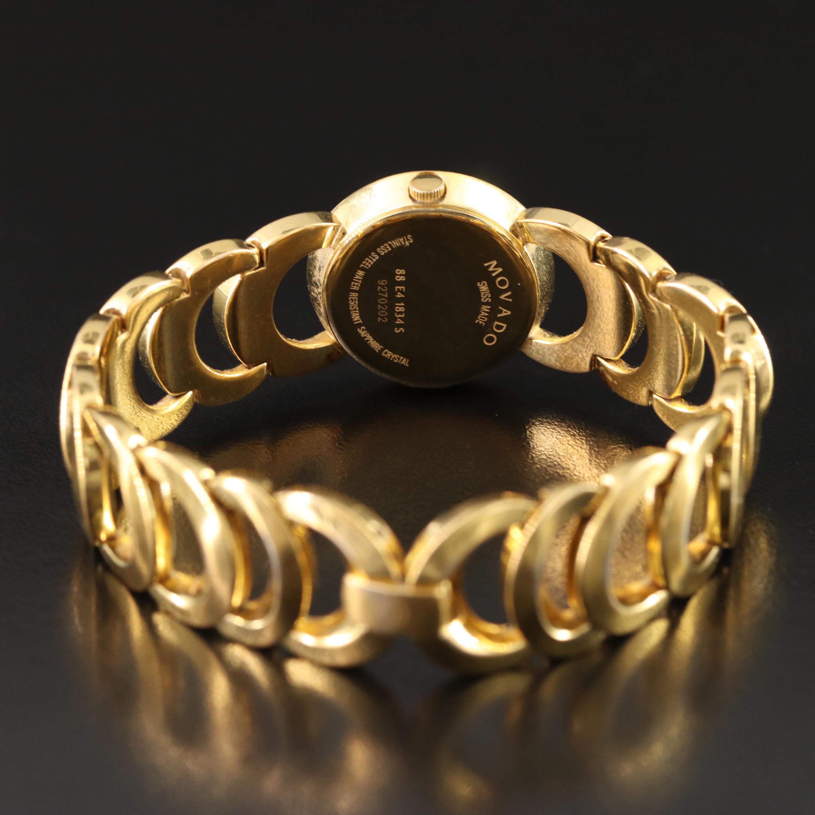 Movado Rondiro Diamond Black Dial Watch