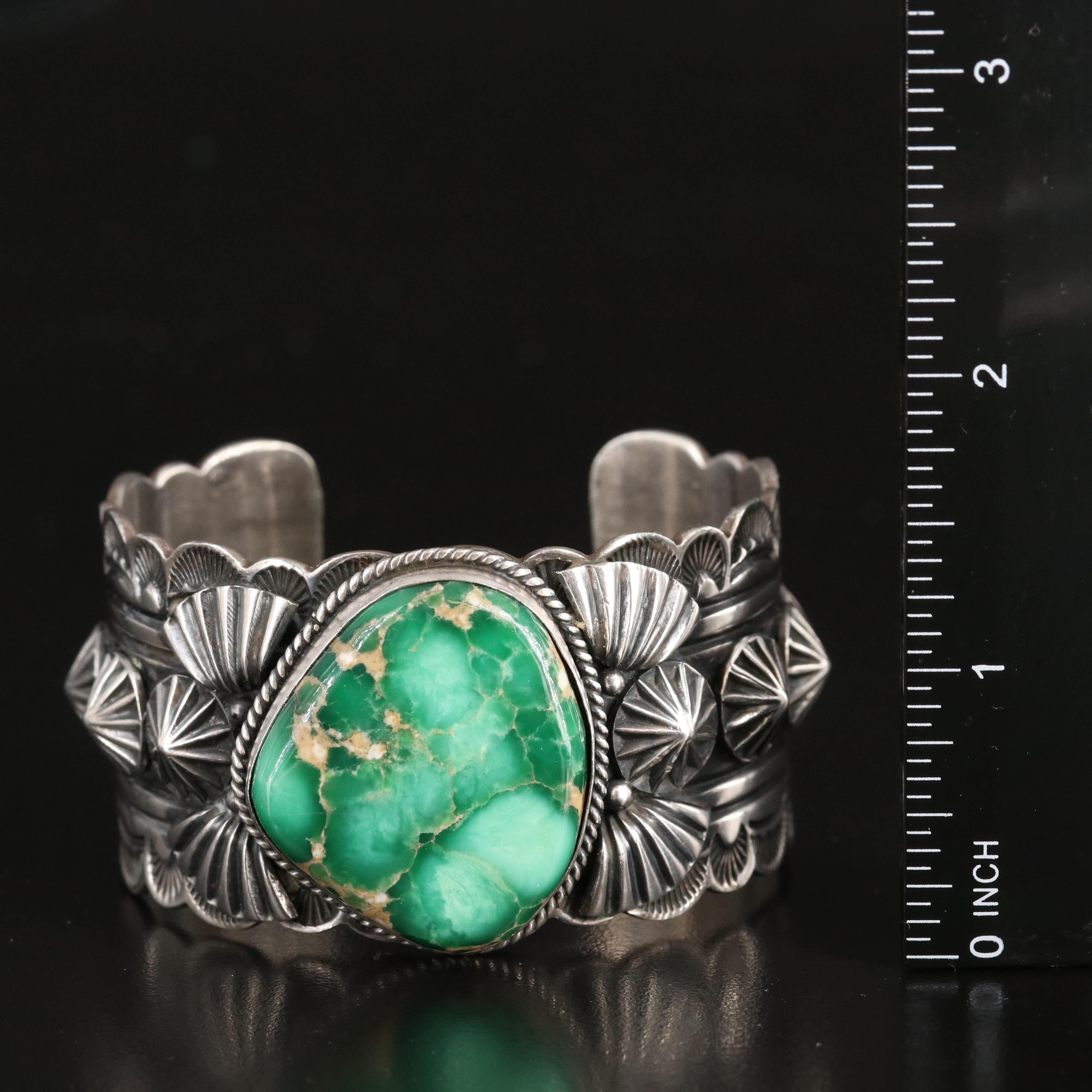 Delbert Gordon Navajo Diné Sterling Turquoise Cuff Bracelet