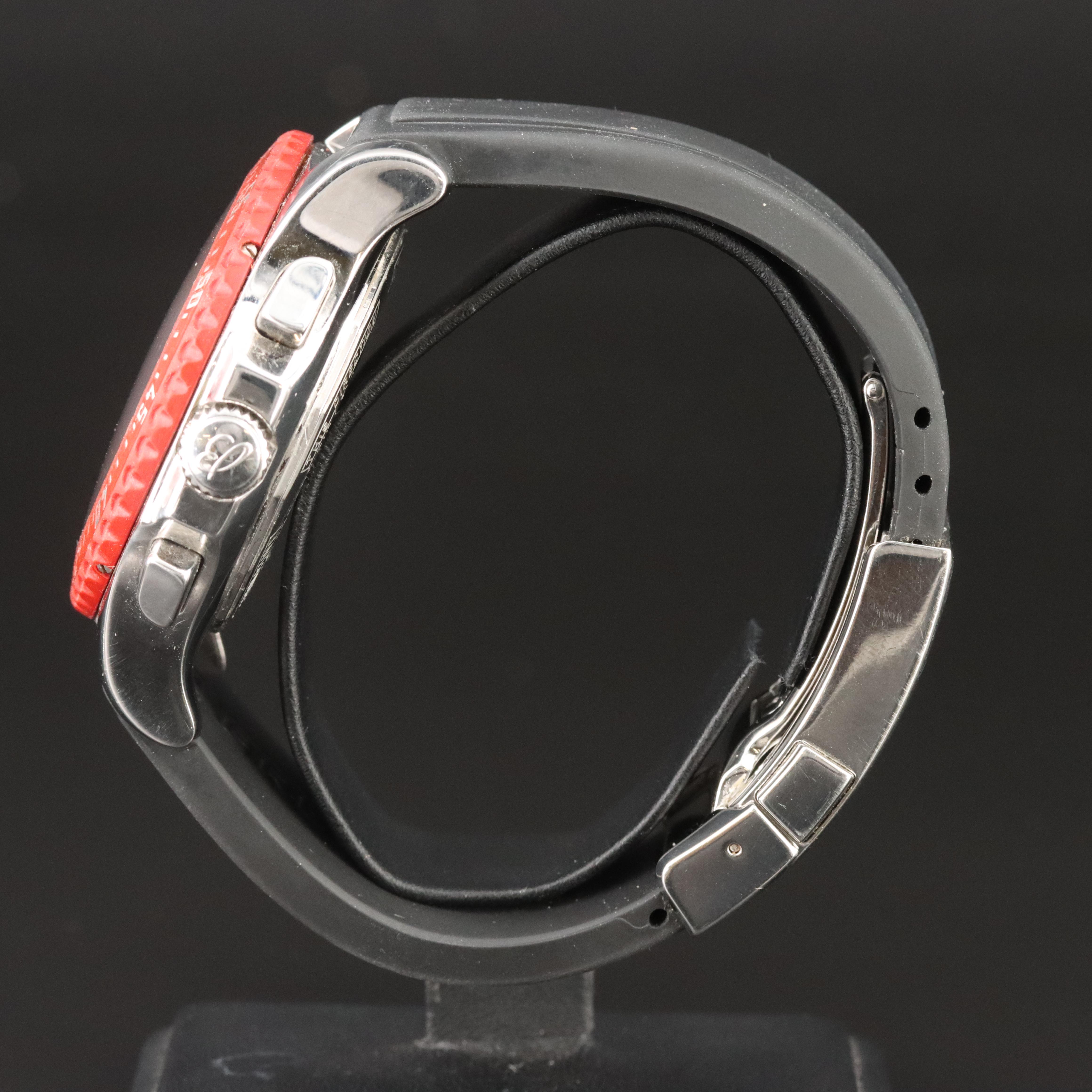 Breitling Skyracer Raven Black Dial Chrono Red Bezel Watch