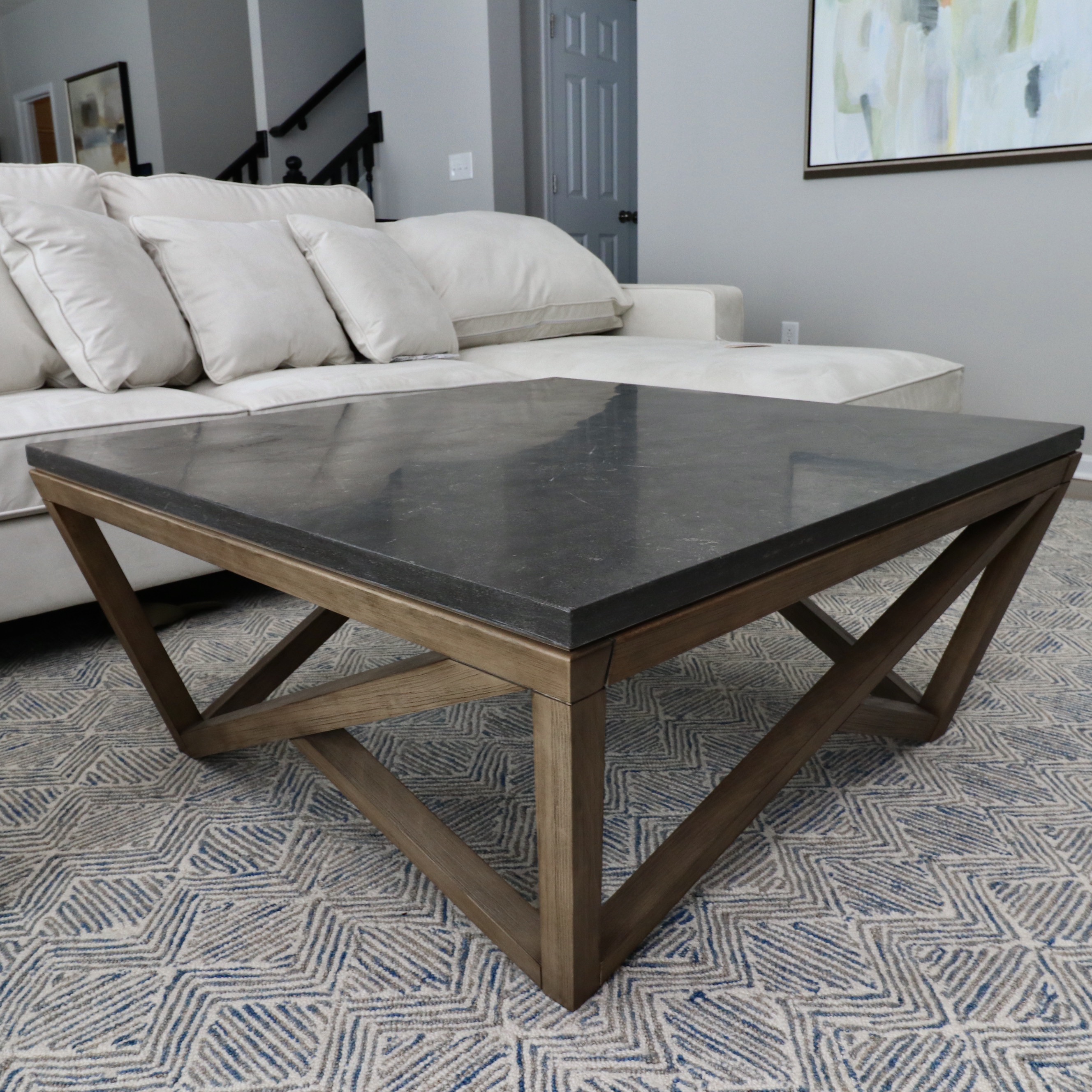 Riverside Furniture "Hawkins" Rustic Square Coffee Table