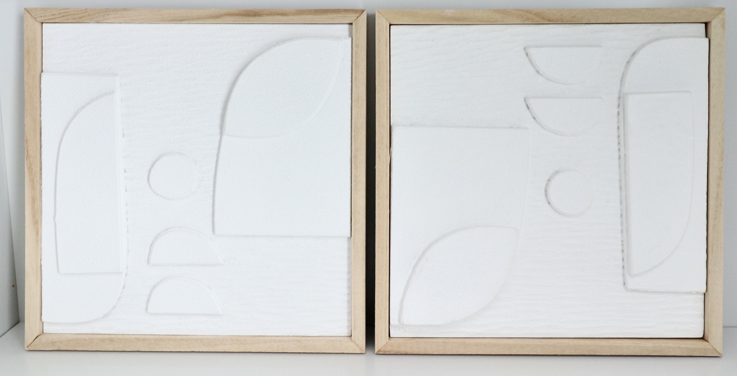 Dimensional Resin Wall Art After Shana Blakley and Ceramic Pots