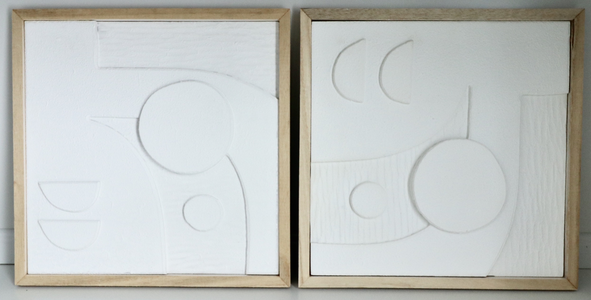 Dimensional Resin Wall Art After Shana Blakley and Ceramic Pots