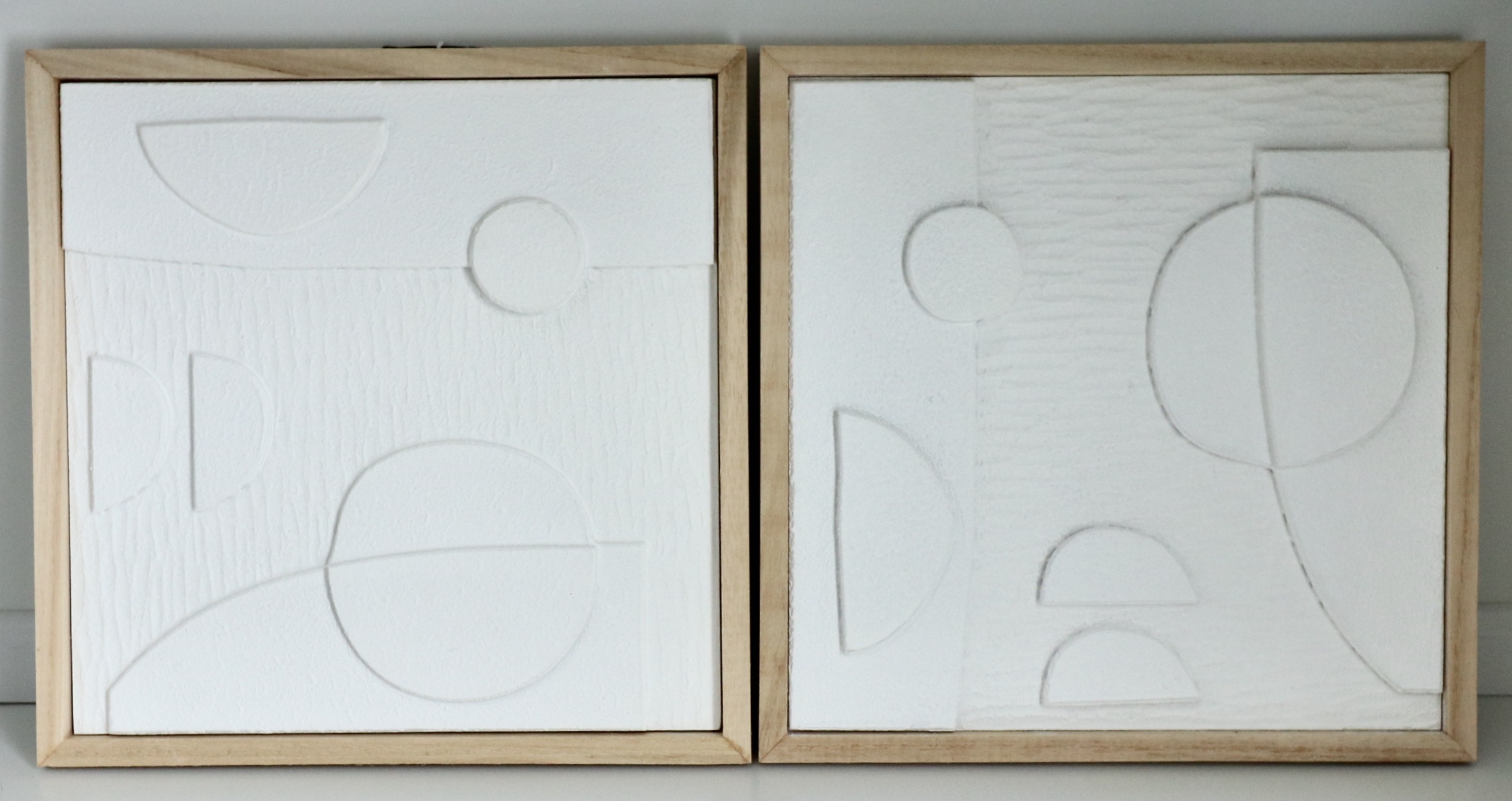 Dimensional Resin Wall Art After Shana Blakley and Ceramic Pots