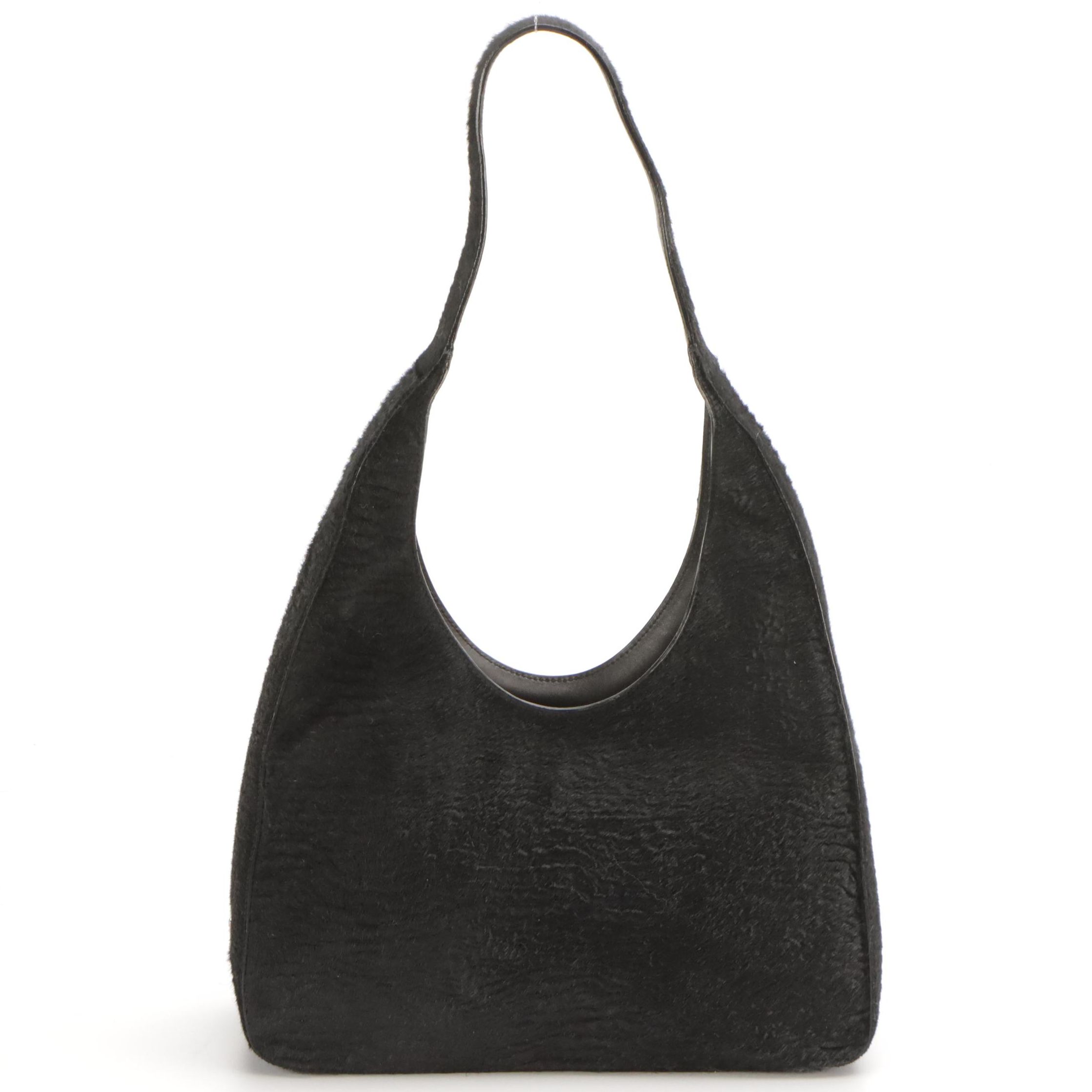 Prada Hobo Shoulder Bag in Black Persian Lamb Fur, With Tag