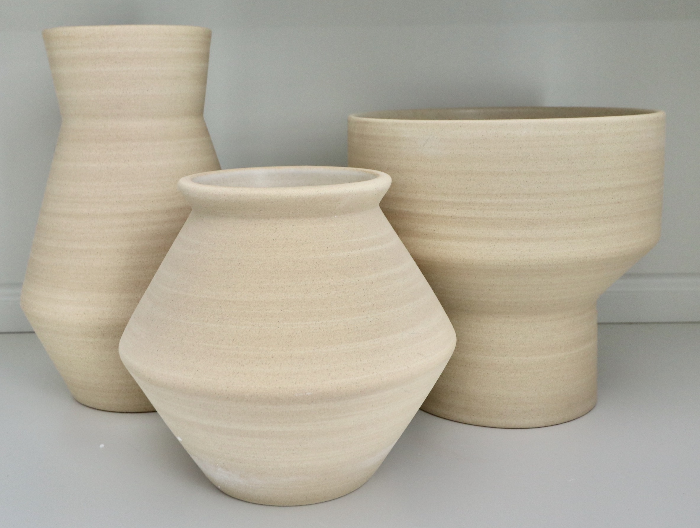 Dimensional Resin Wall Art After Shana Blakley and Ceramic Pots