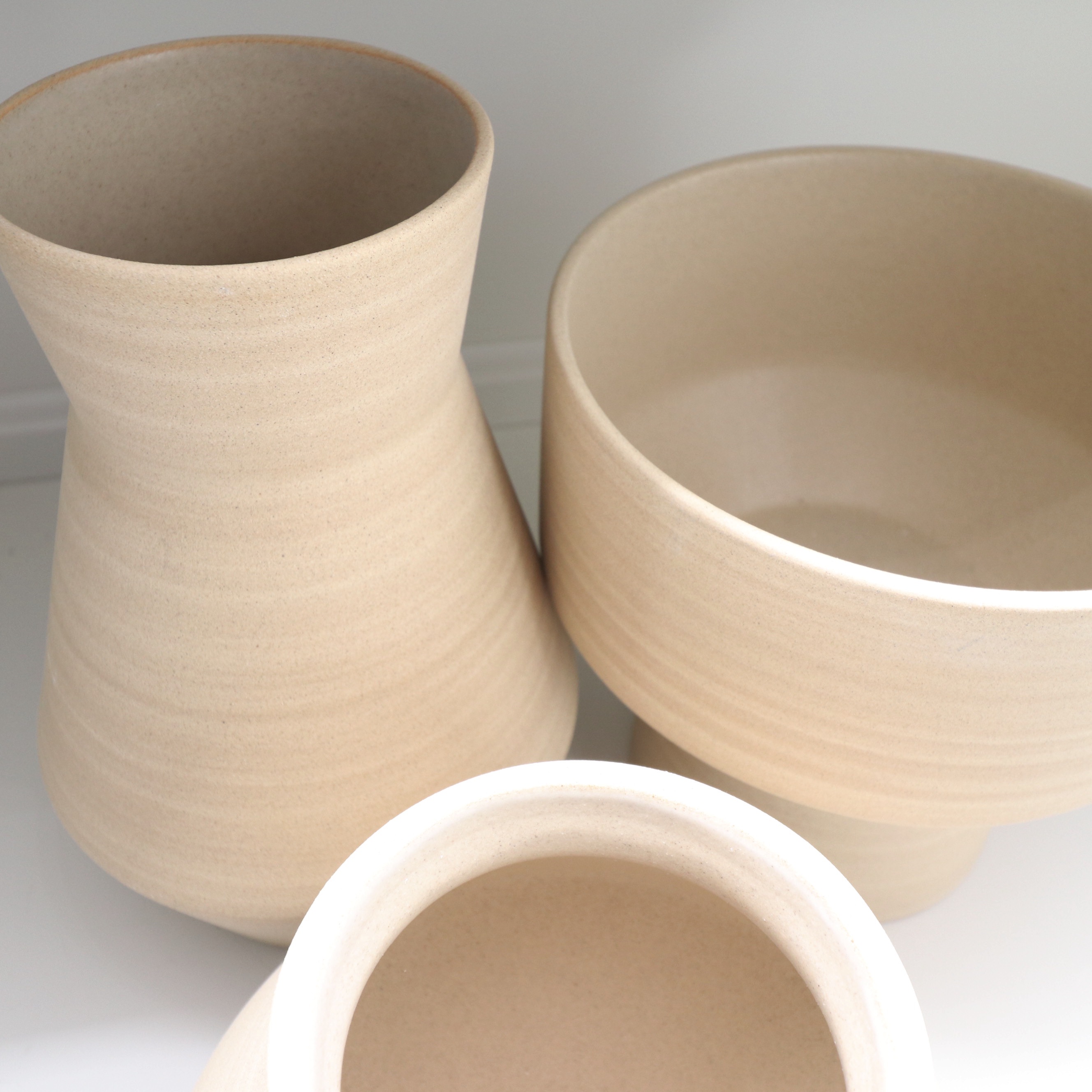 Dimensional Resin Wall Art After Shana Blakley and Ceramic Pots