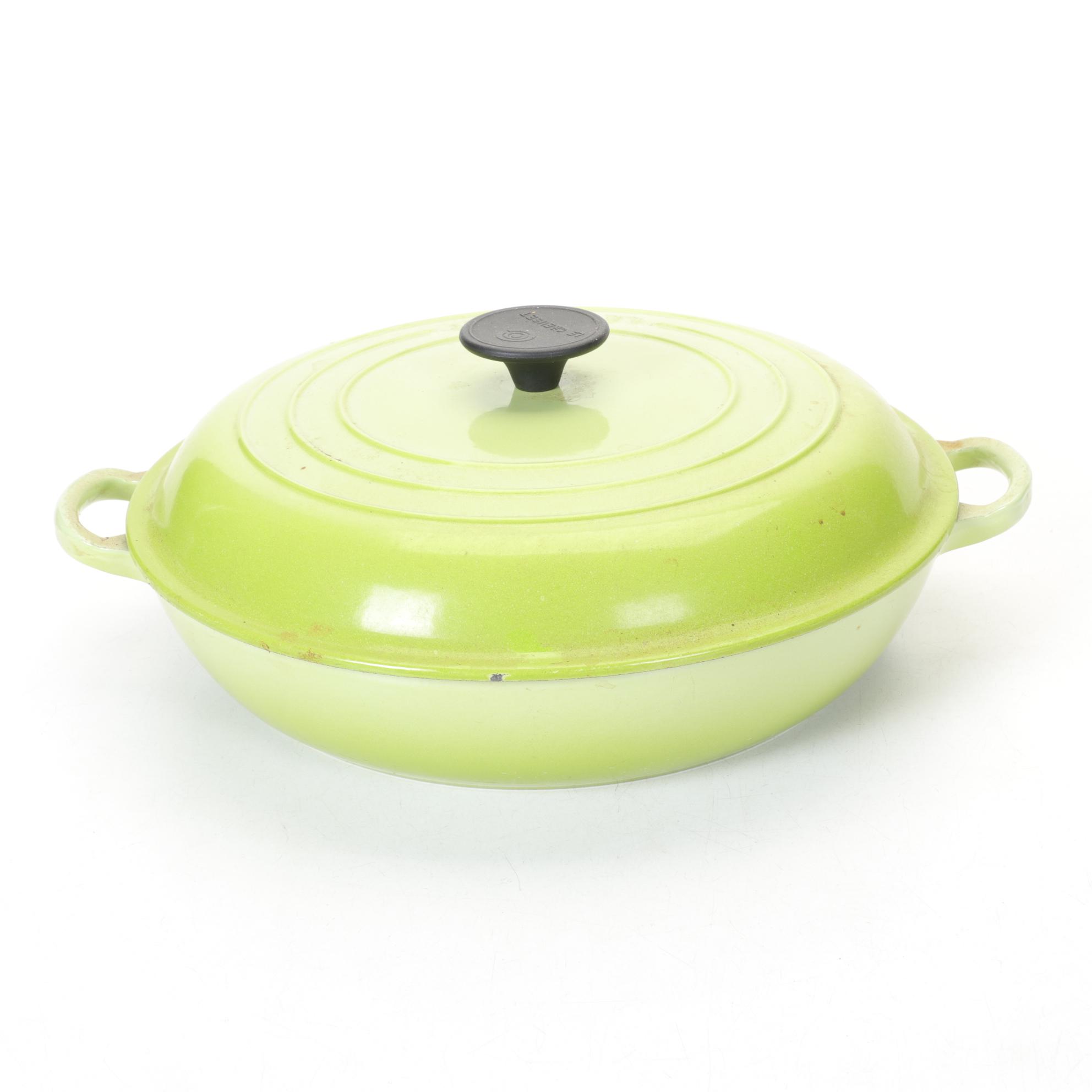 Le Creuset Kiwi Green Enameled Cast Iron Number 3 Braiser