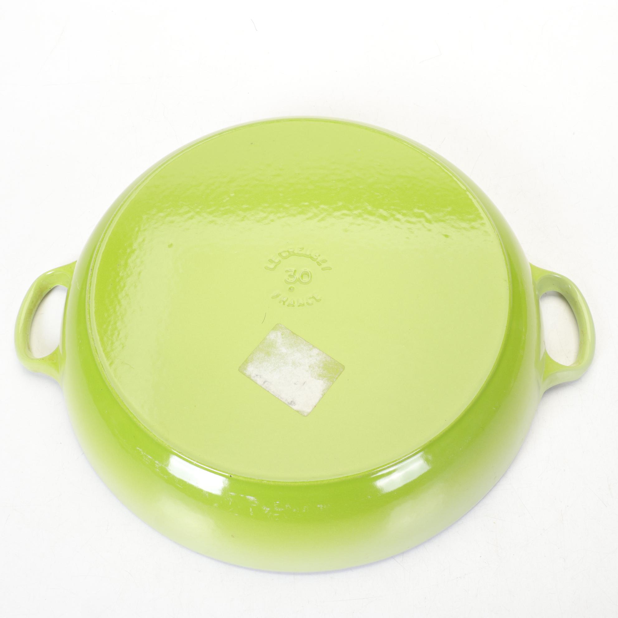 Le Creuset Kiwi Green Enameled Cast Iron Number 3 Braiser