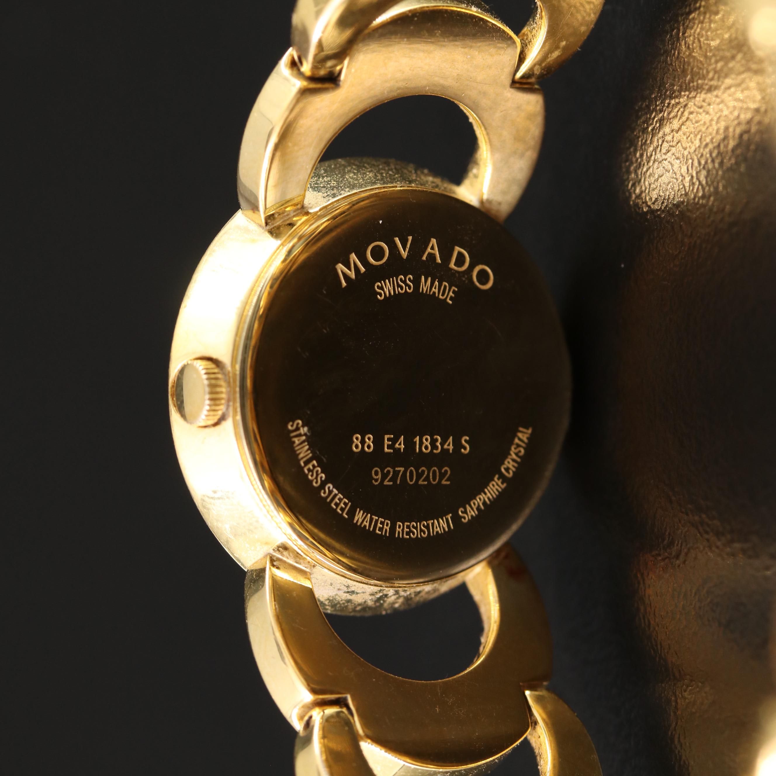 Movado Rondiro Diamond Black Dial Watch