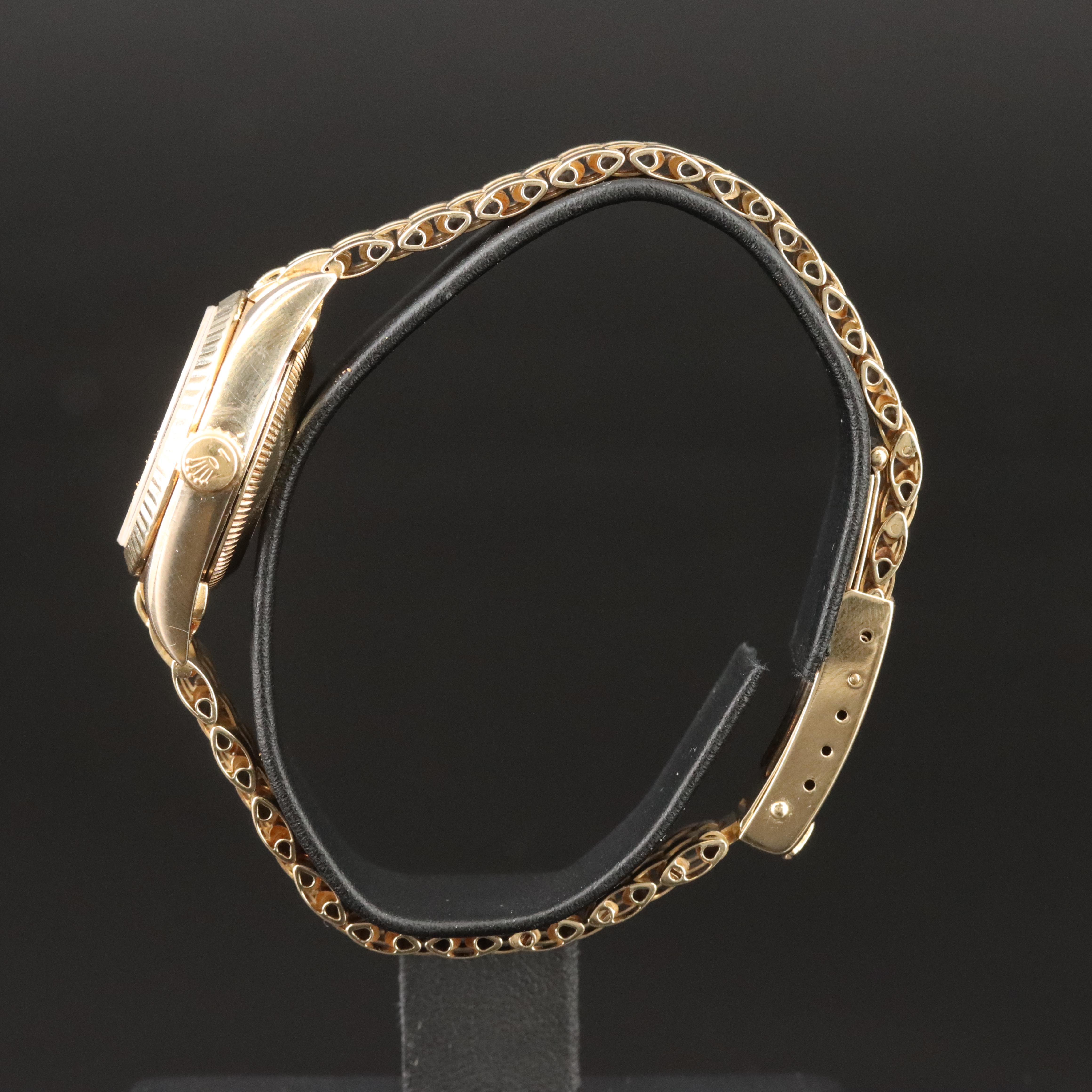 1987 Rolex Oyster Perpetual 6719 18K Gold Automatic Watch