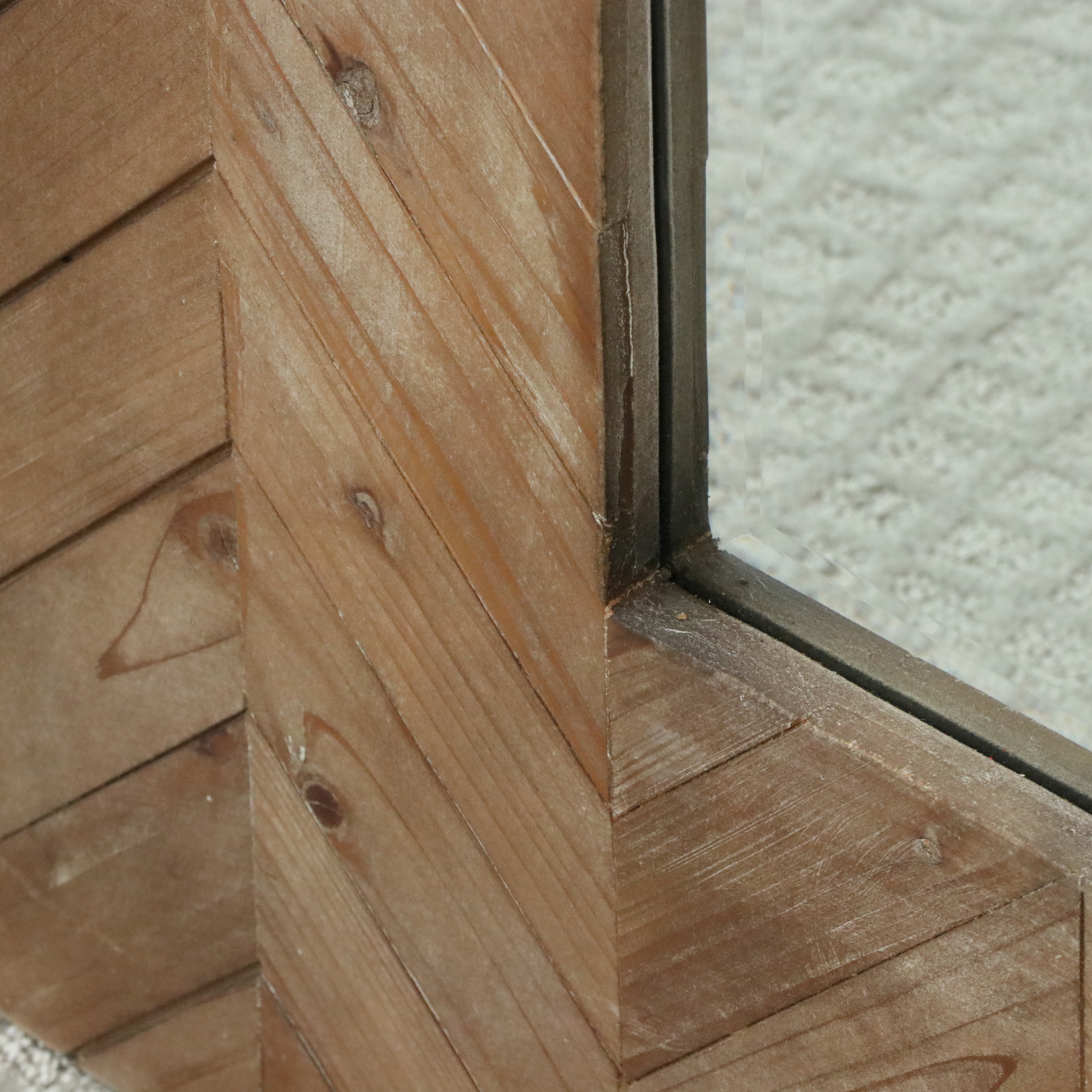 Uttermost "Demetria" Chevron Patterned Wood Full-Length Floor Mirror | EBTH