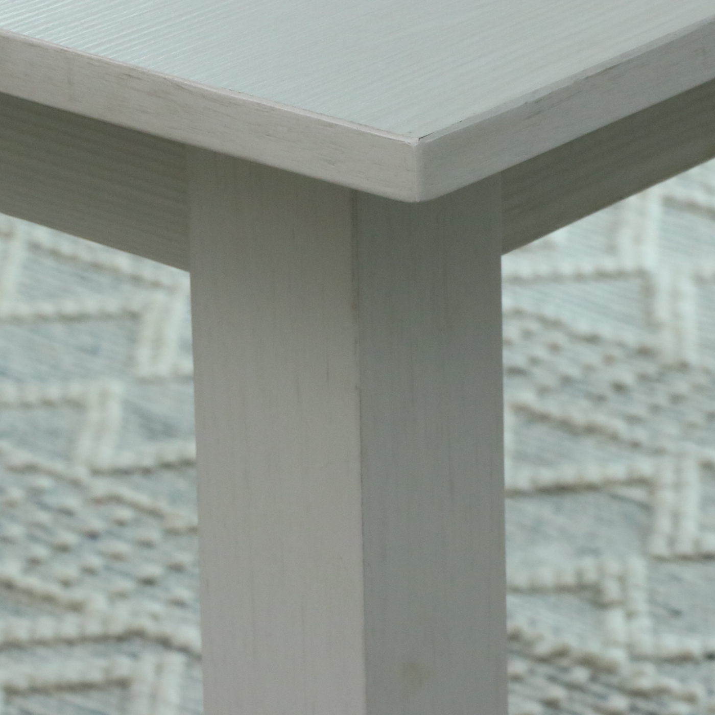 Universal Furniture Laminate Dining Table and Cane-Back Sled Base Chairs