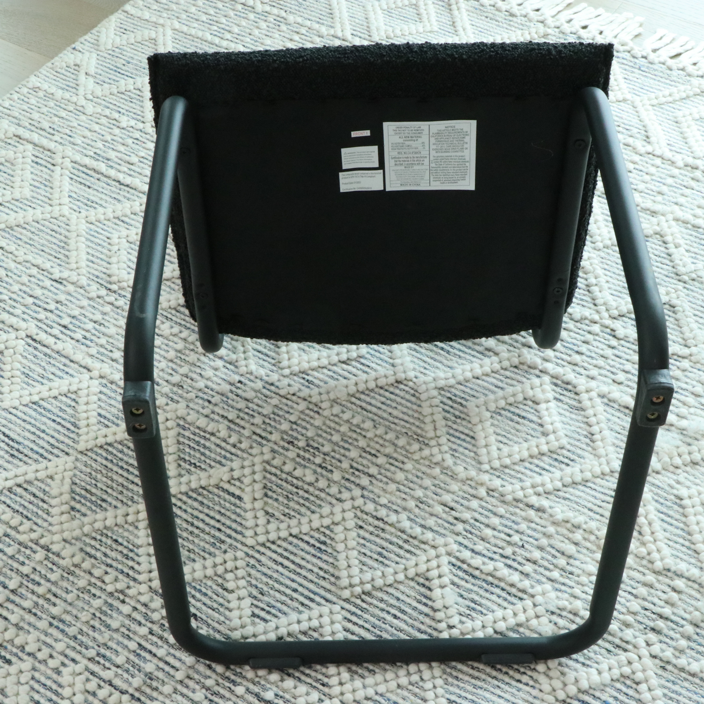 Universal Furniture Laminate Dining Table and Cane-Back Sled Base Chairs