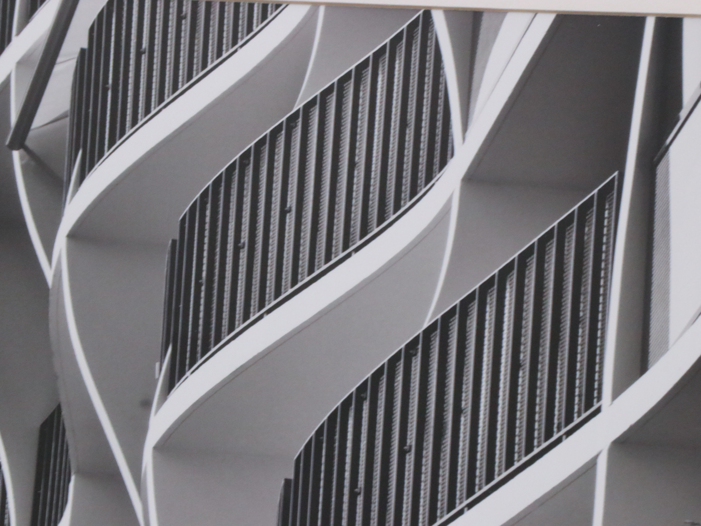 Black and White Digital Photographs of Modern Architecture, Set of Six