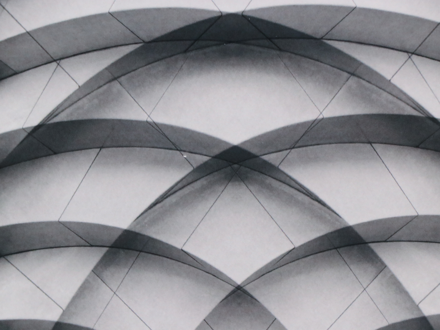 Black and White Digital Photographs of Modern Architecture, Set of Six