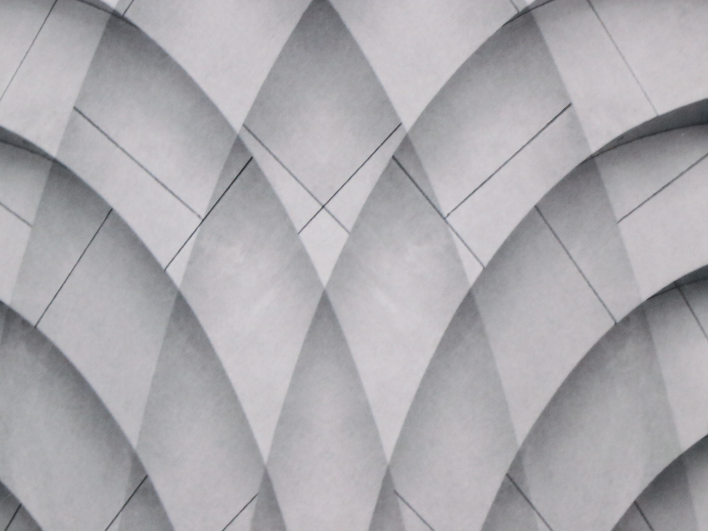 Black and White Digital Photographs of Modern Architecture, Set of Six