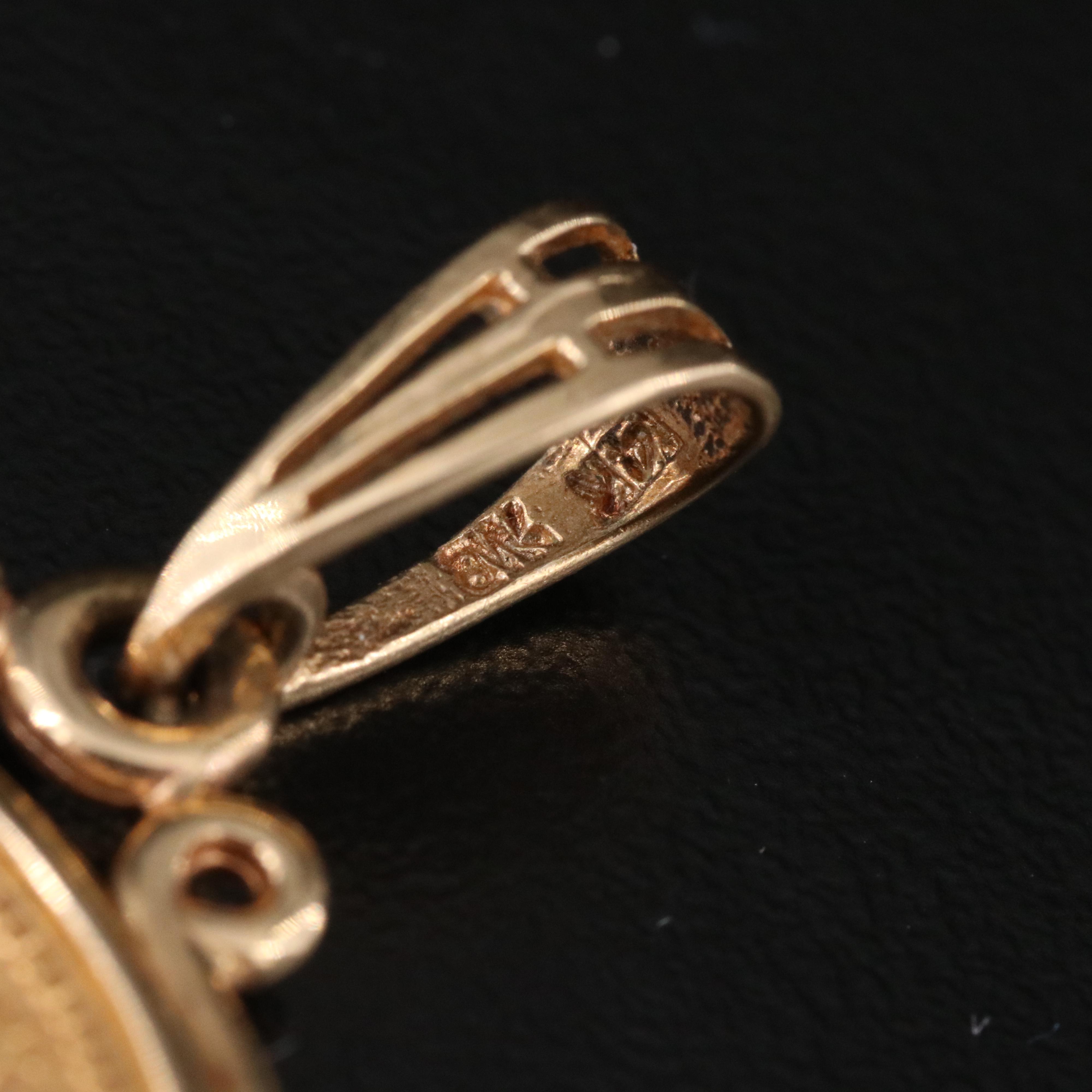 14K Pendant with 1881 Liberty Head $10 Gold Eagle