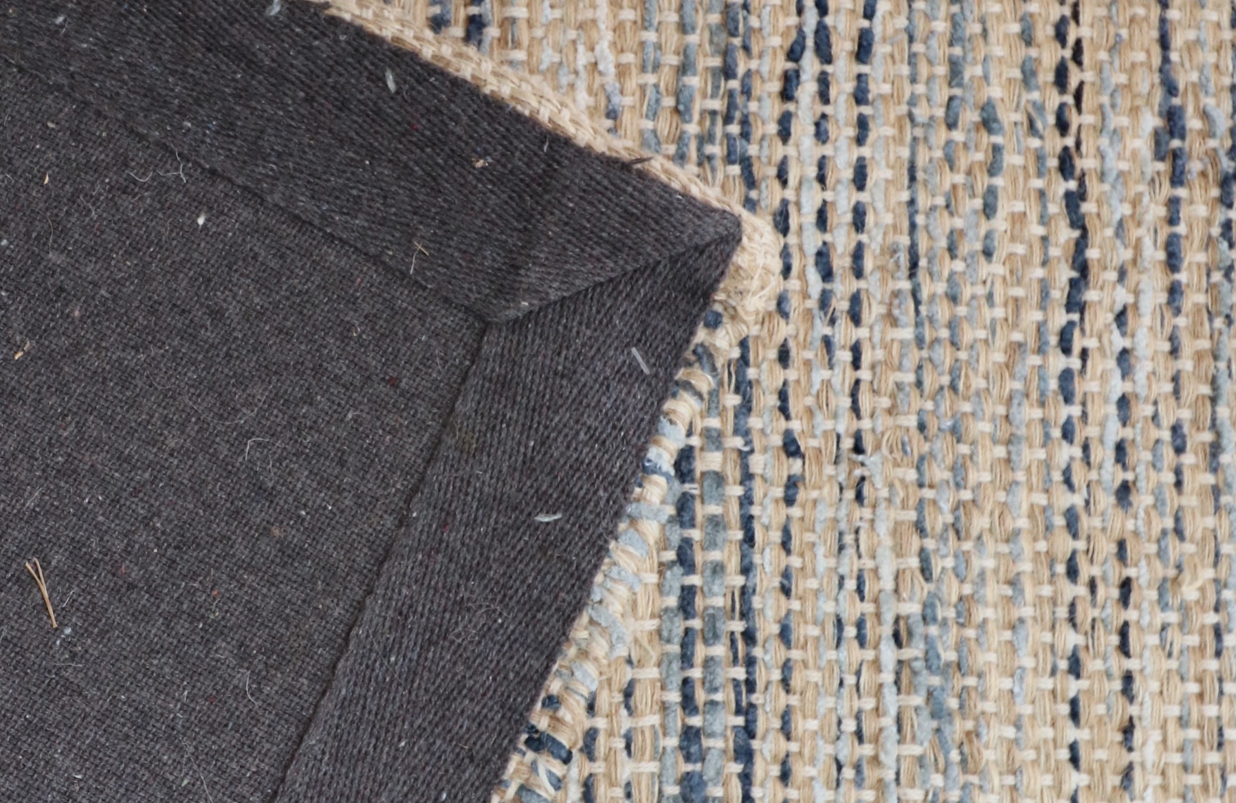 7' x 10' Machine Made Threshold "Indigo" Jute, Rayon and Cotton Rug