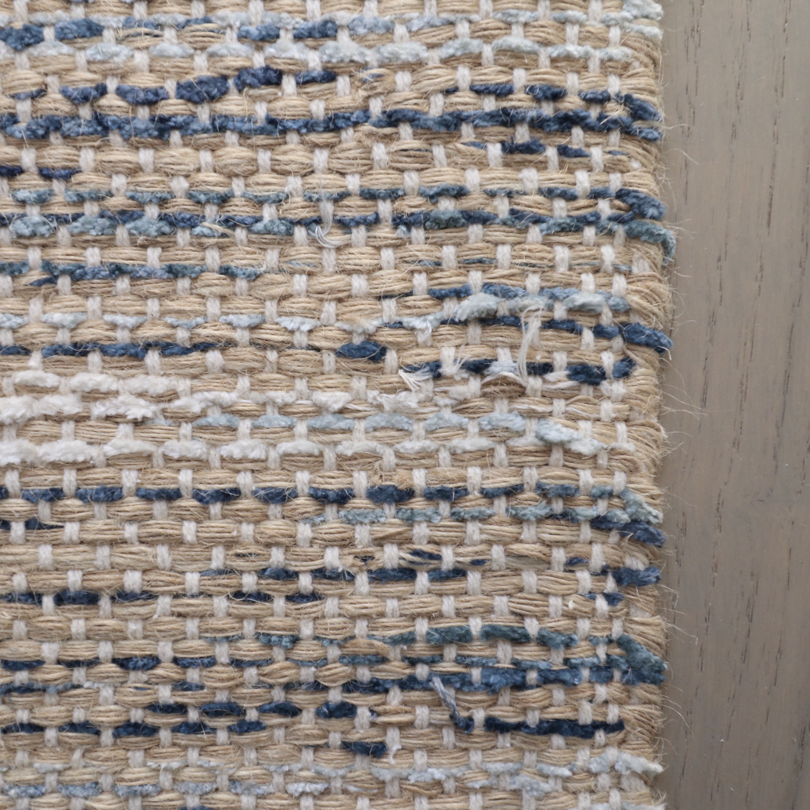 7' x 10' Machine Made Threshold "Indigo" Jute, Rayon and Cotton Rug