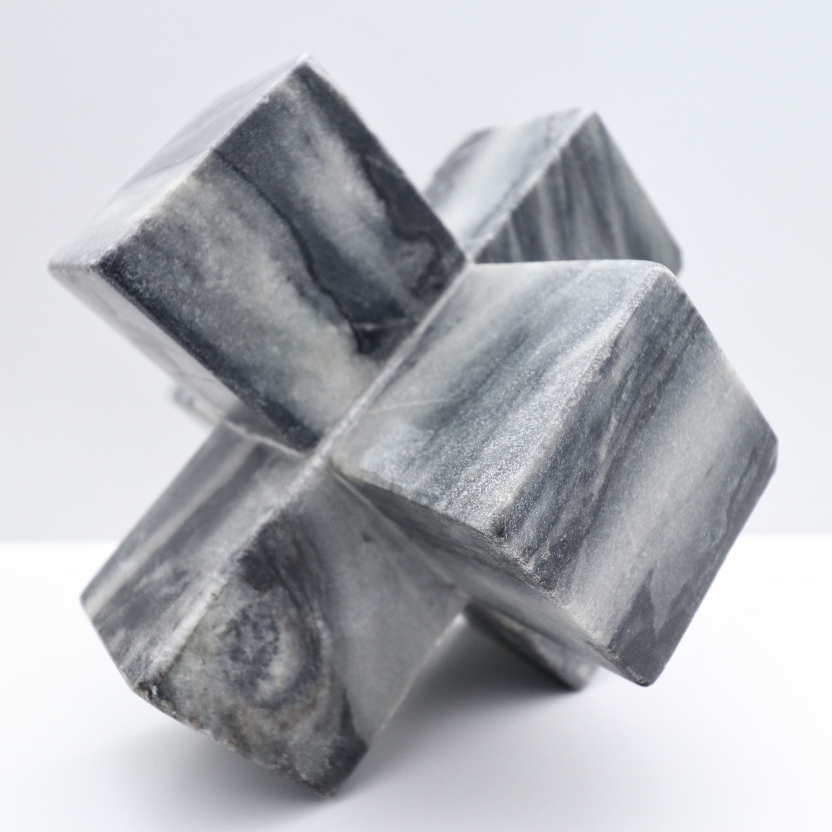 Crate & Barrel "Destan" Travertine Sculptures, Other Marble Chain and Jack