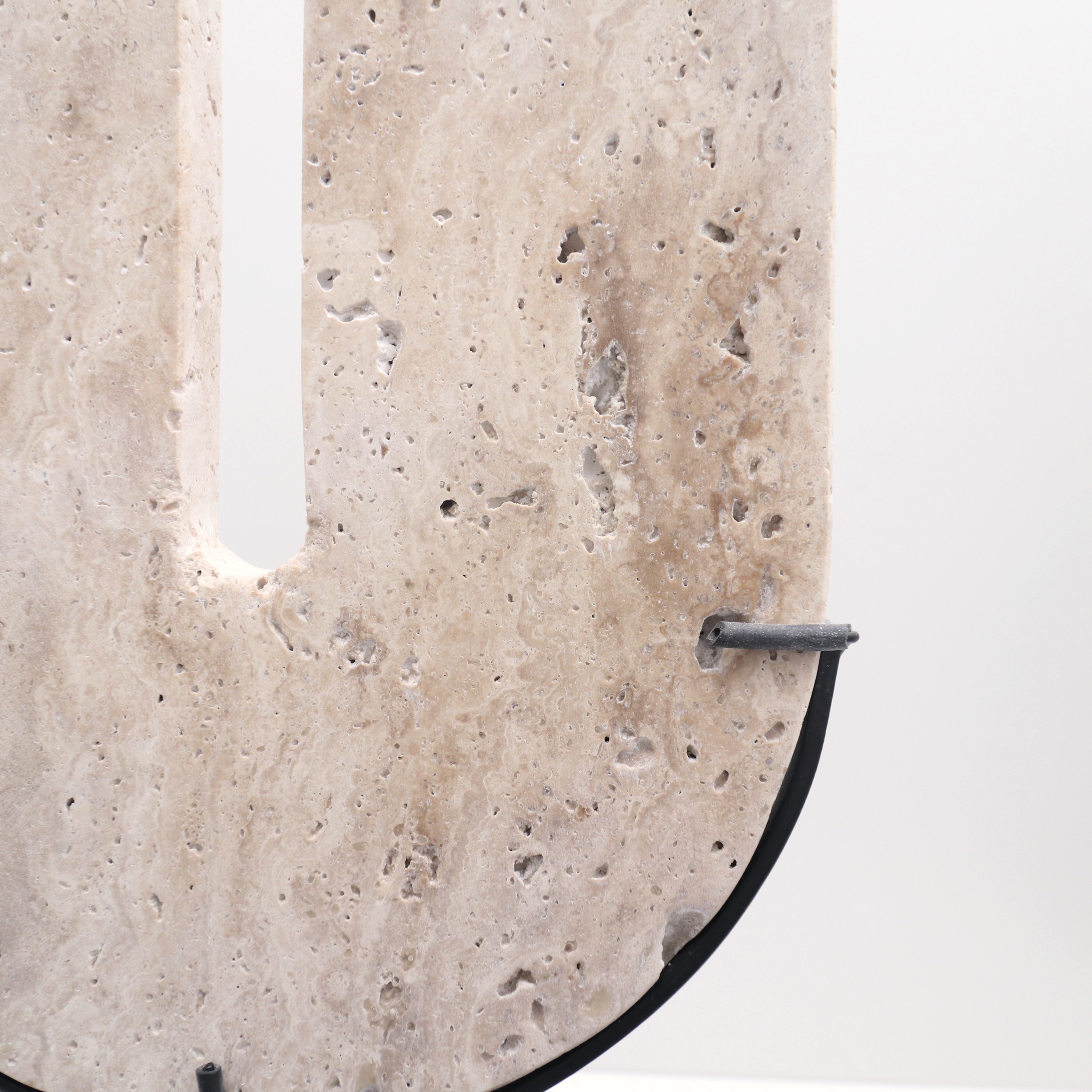 Crate & Barrel "Destan" Travertine Sculptures, Other Marble Chain and Jack