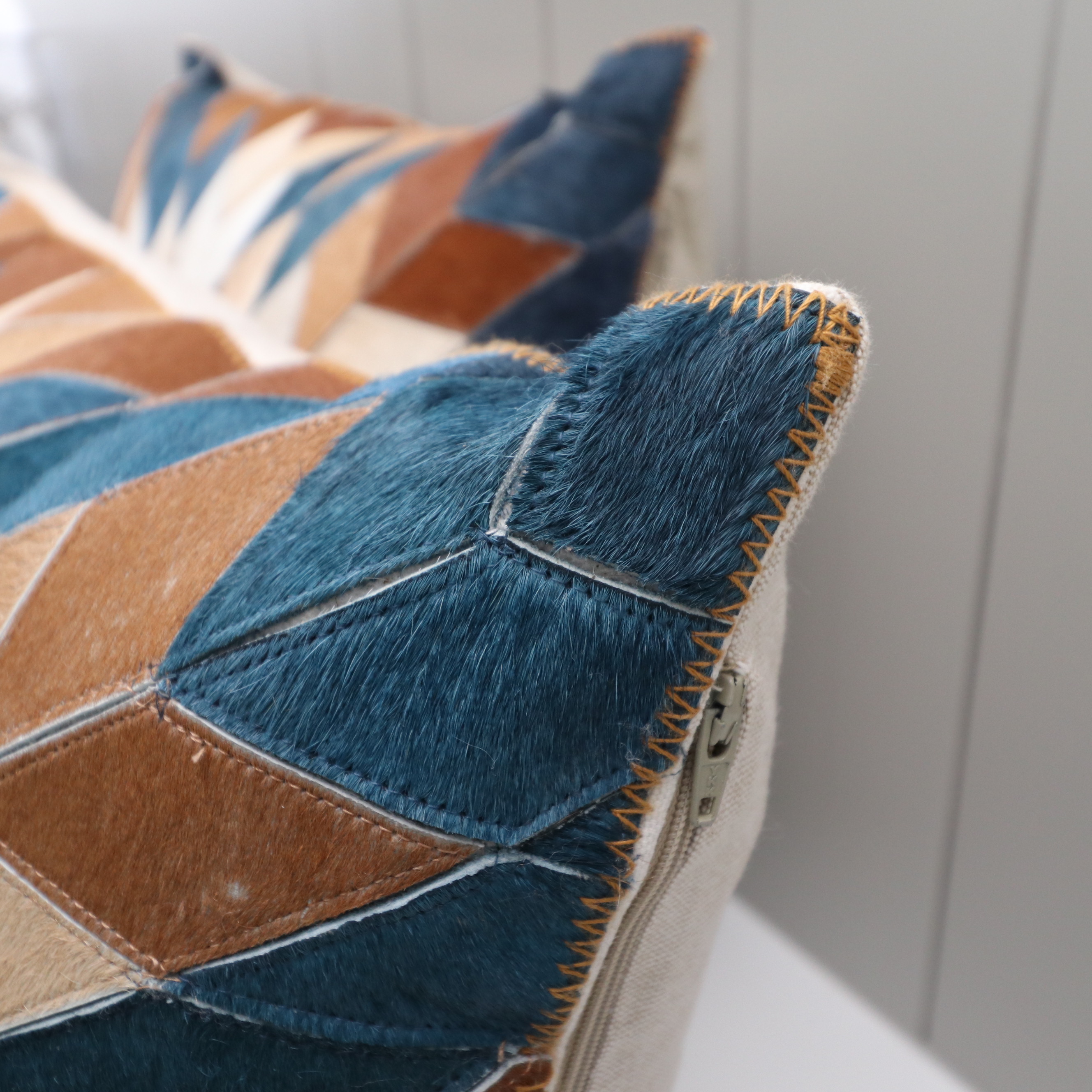 Devi Designs Woven Leather Pillow, Leather Starburst Pillows, and Other Pillows