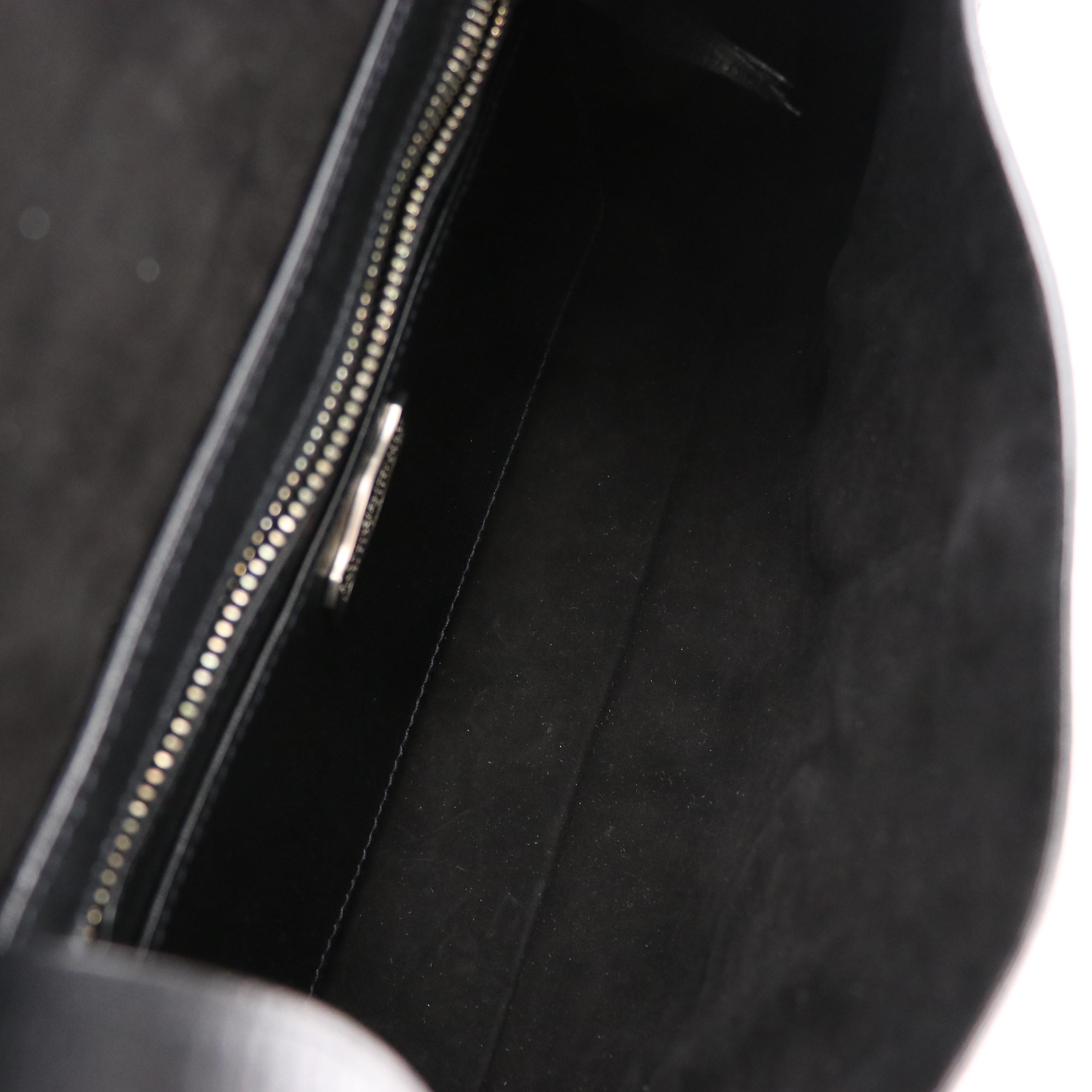 Barry Kieselstein-Cord Silver Twin Coin Messenger Bag in Black Leather, With Tag