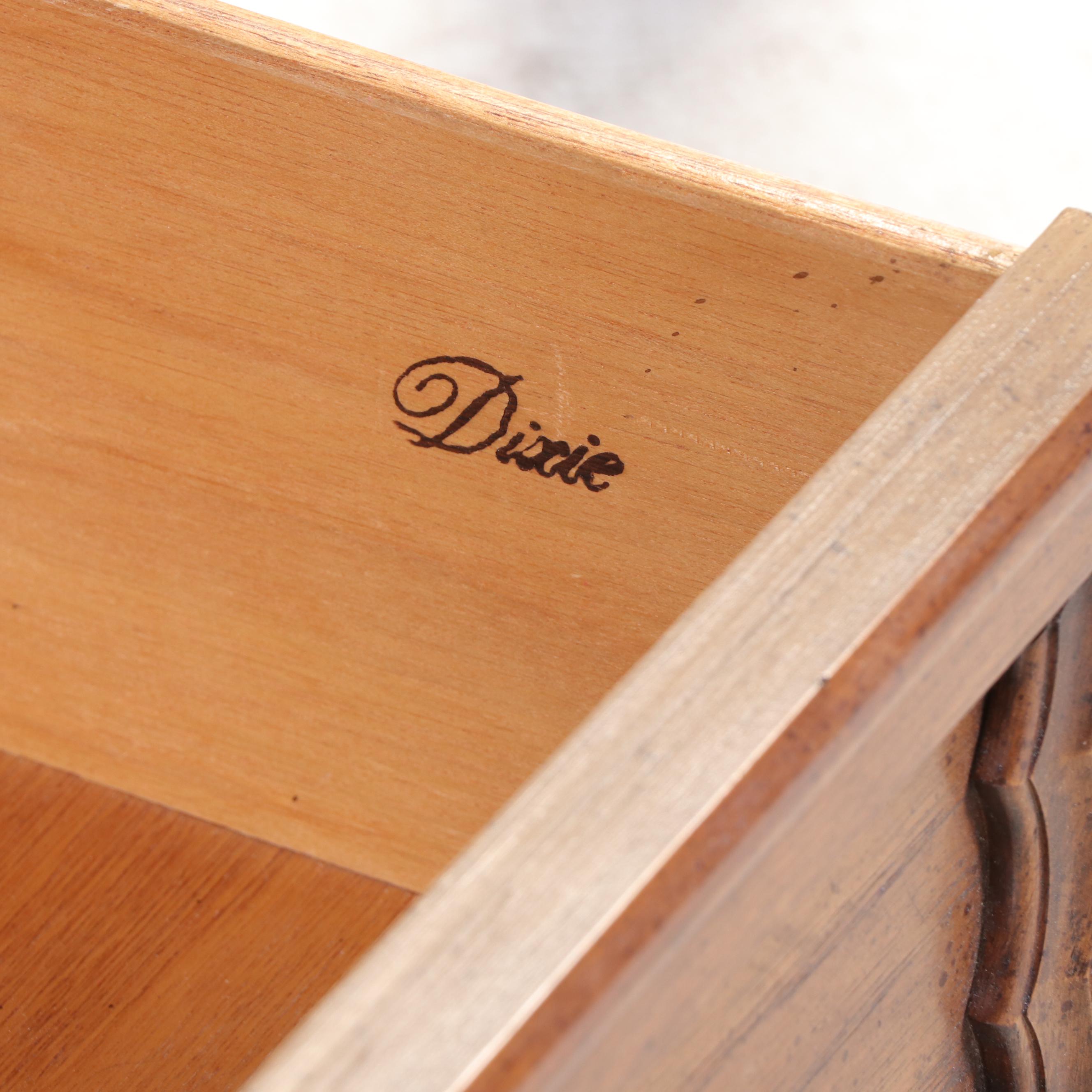 Dixie French Provincial Style Headboard, Nightstand, and Chest of Drawers