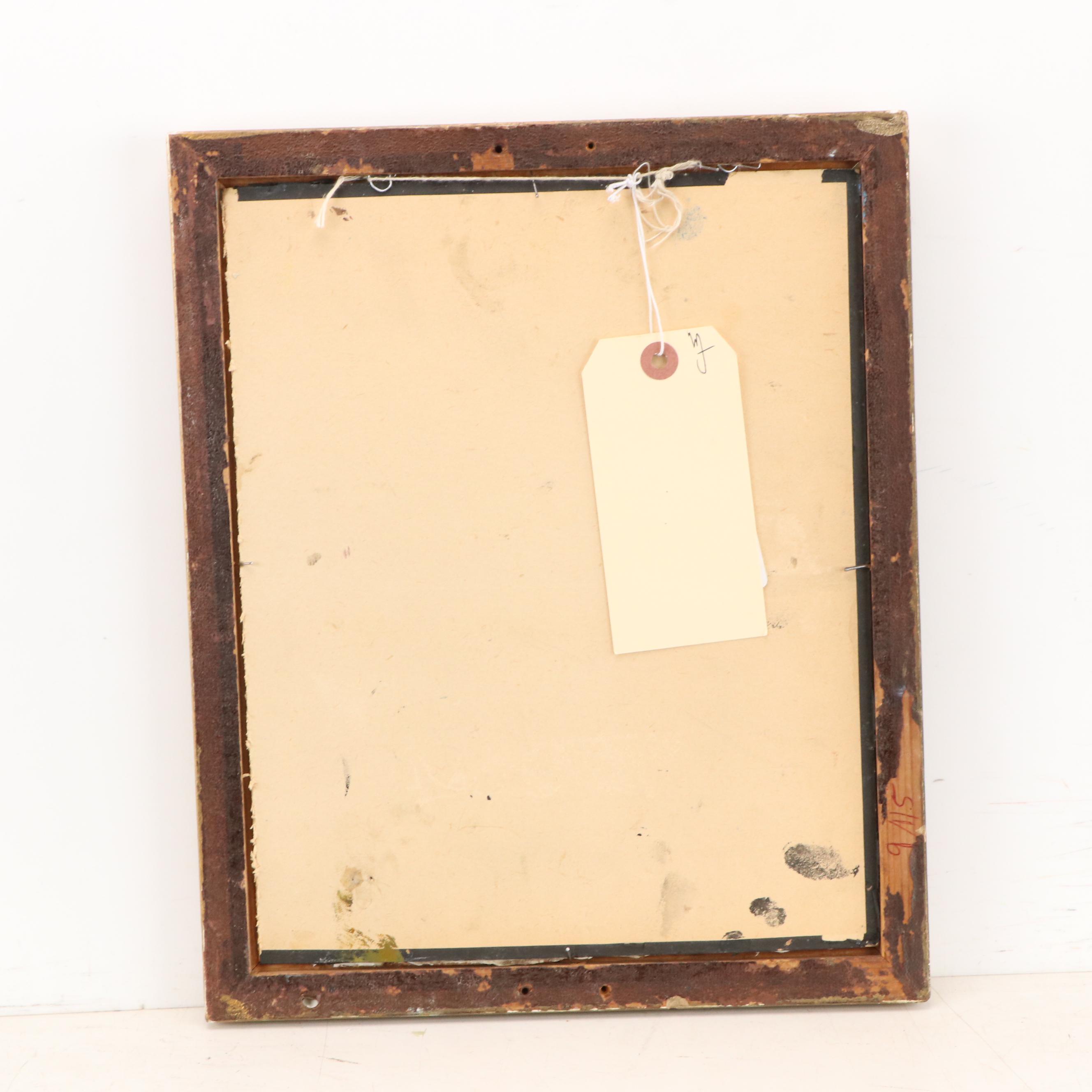 Cityscape with Bell Tower Oil Painting of Alley Scene