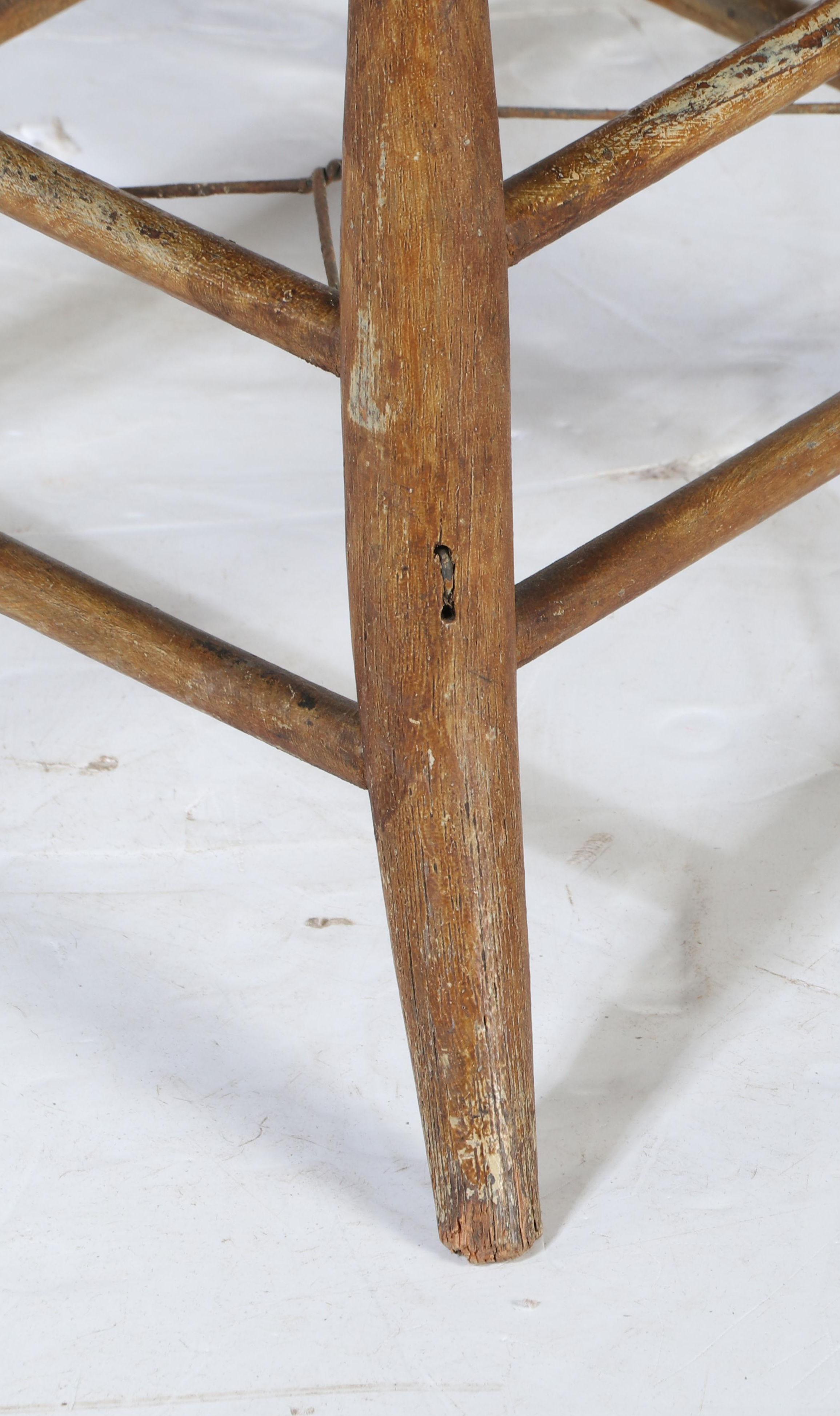 Colonial Revival Painted Hardwood Swivel Windsor Desk Chair, Early 20th Century