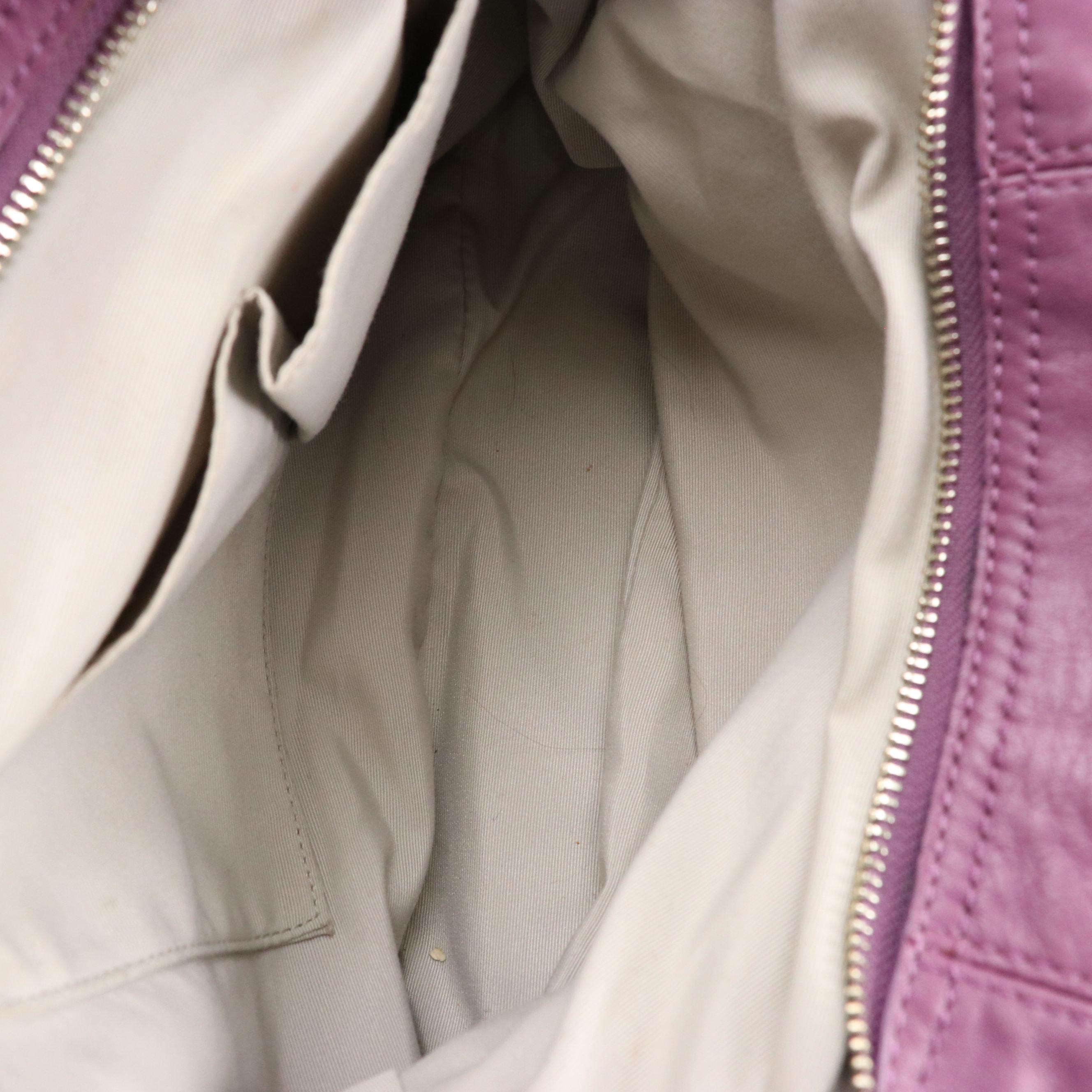 Coach Purple Leather Madison Lynn Hobo Bag, Trifold Wallet and Checkbook Cover