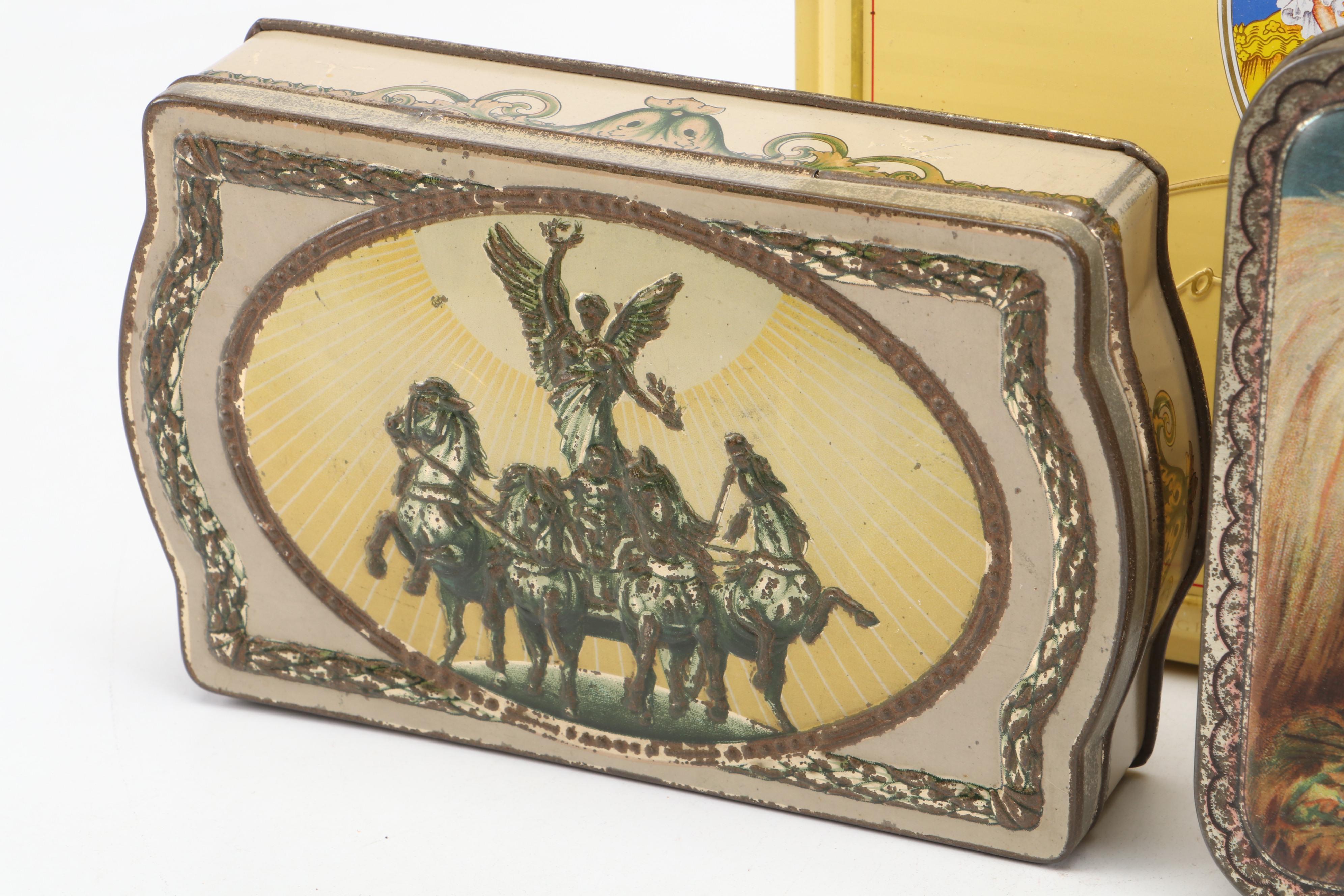 Wade "St. Sebastian's Church" and More Ceramic Miniature Houses and Metal Boxes