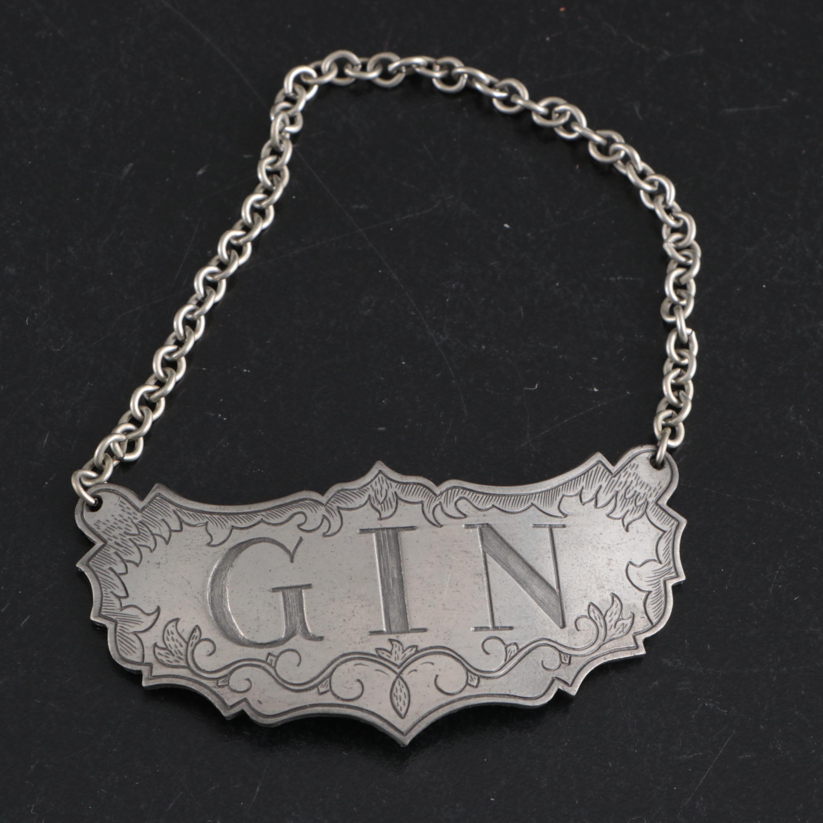 Cut Crystal Decanters with Stieff Pewter Decanter Tags