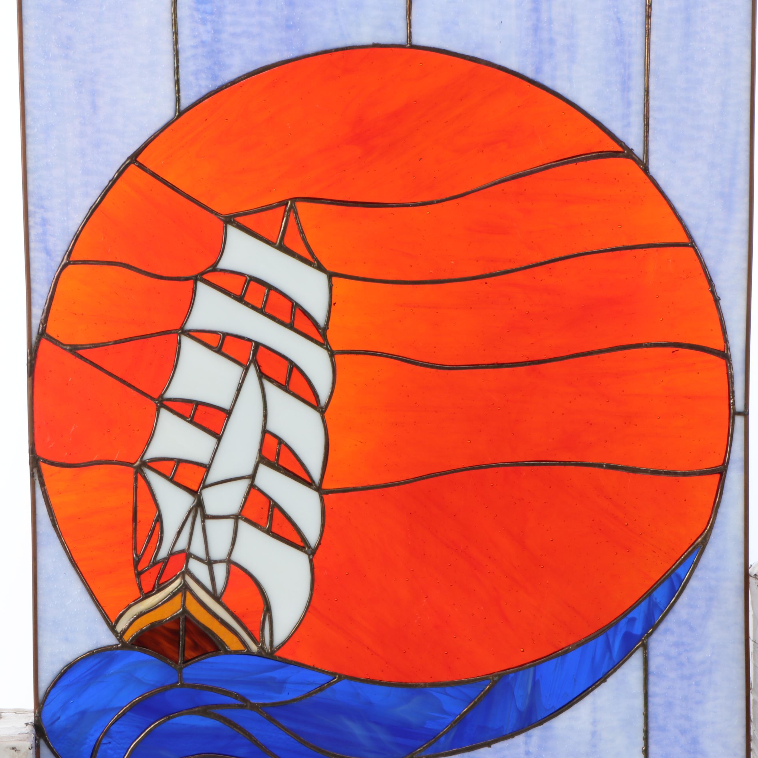 Nautical Stained Glass Window Panel