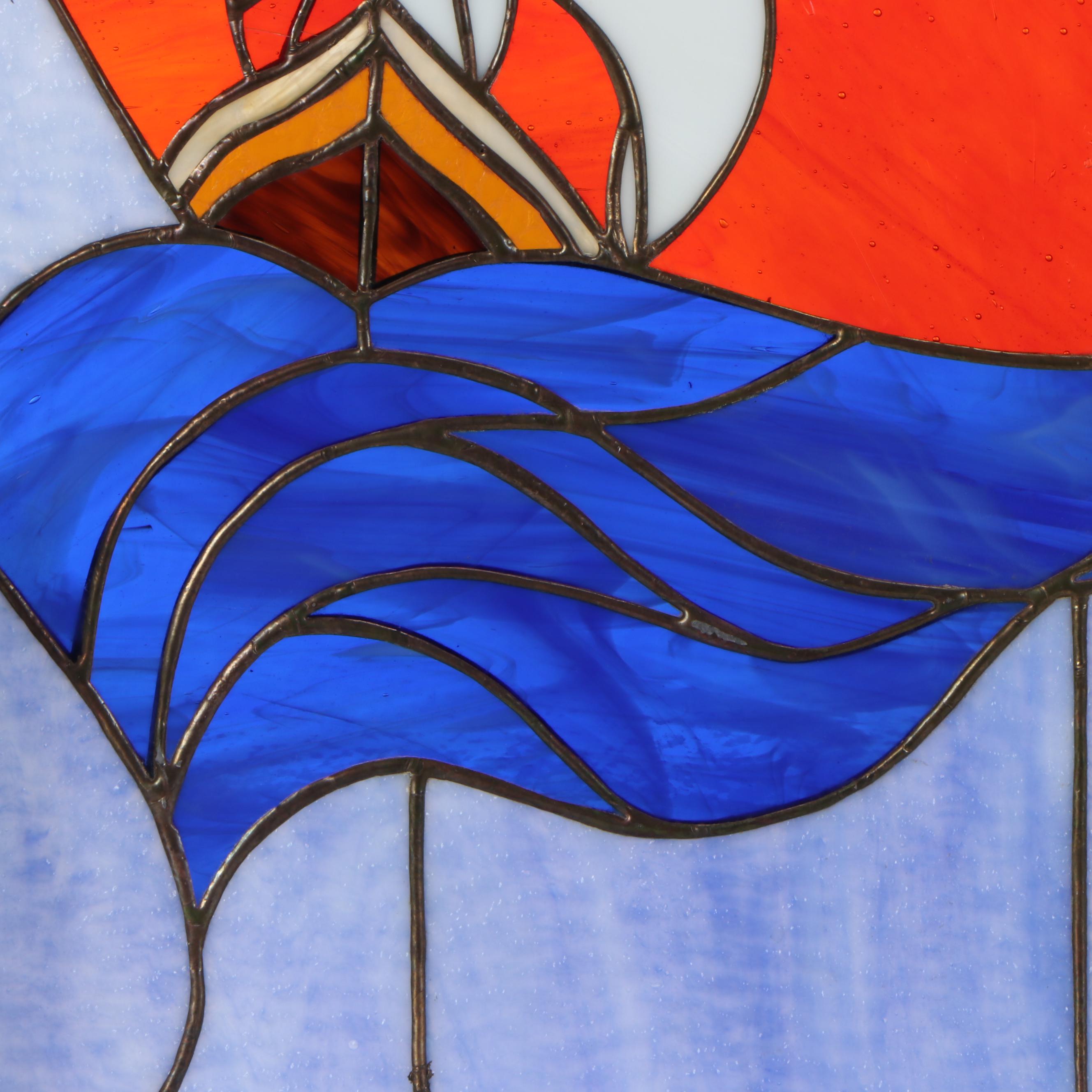 Nautical Stained Glass Window Panel