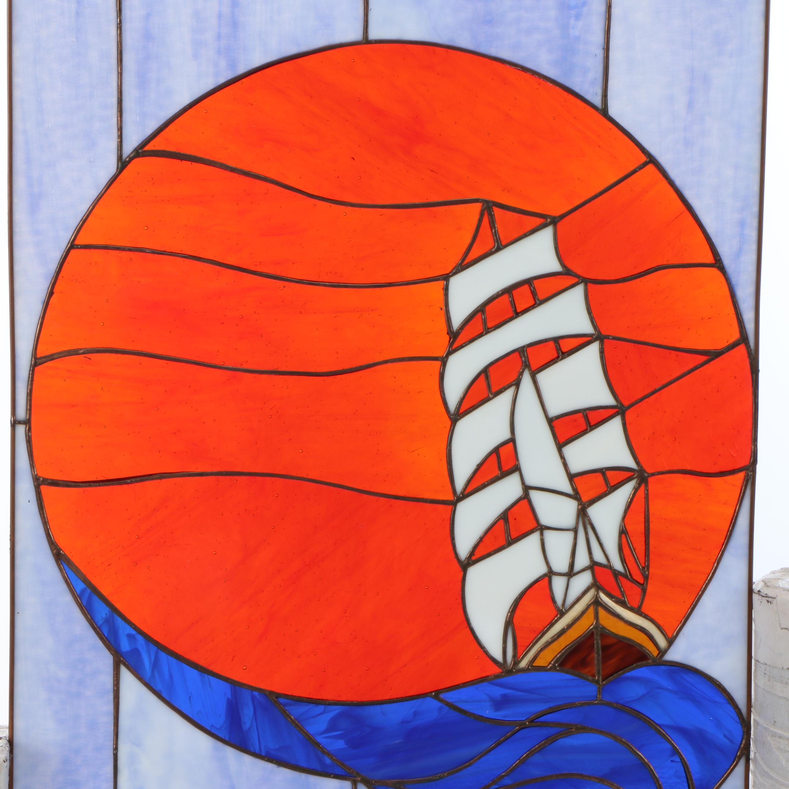Nautical Stained Glass Window Panel