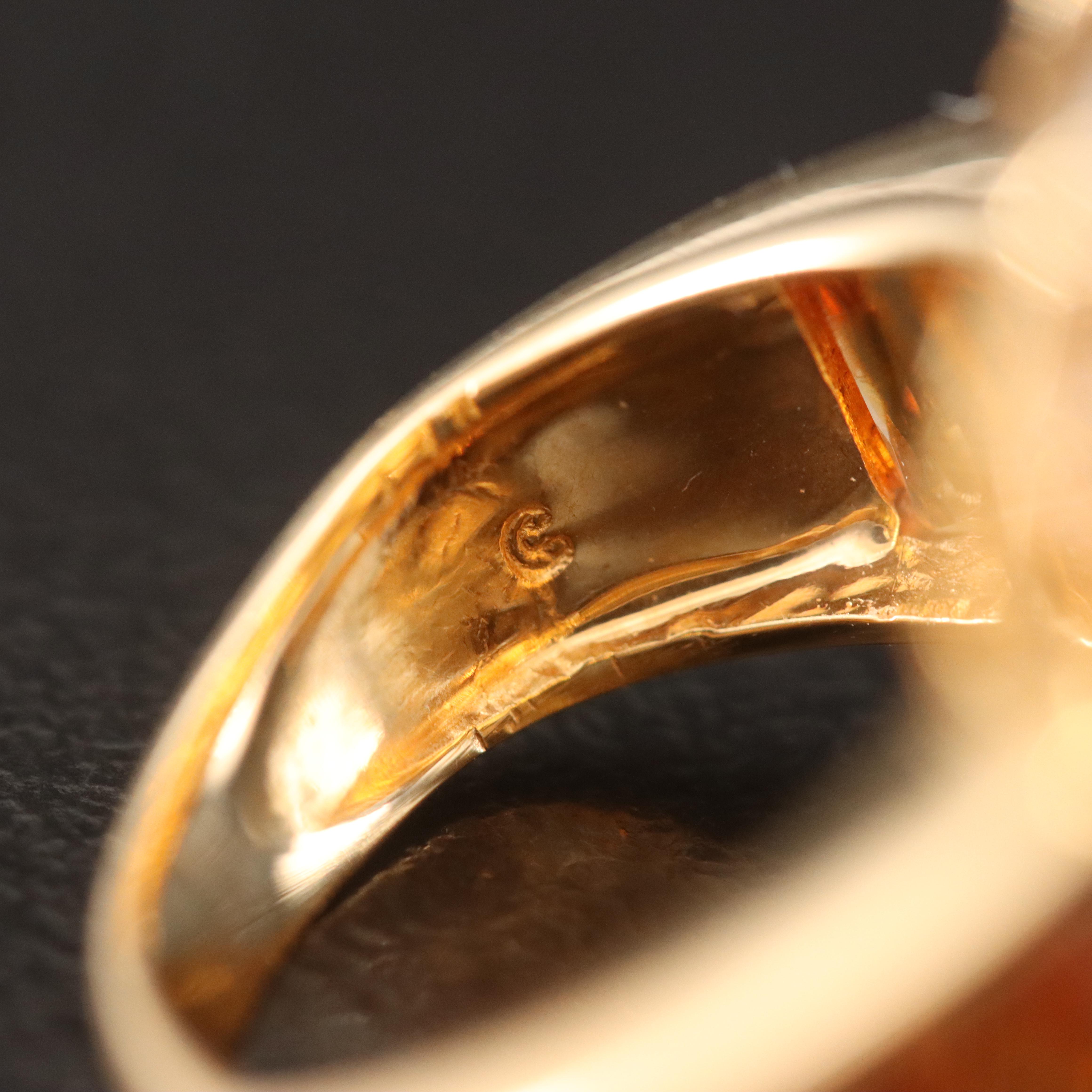 18K Citrine and Diamond Ring