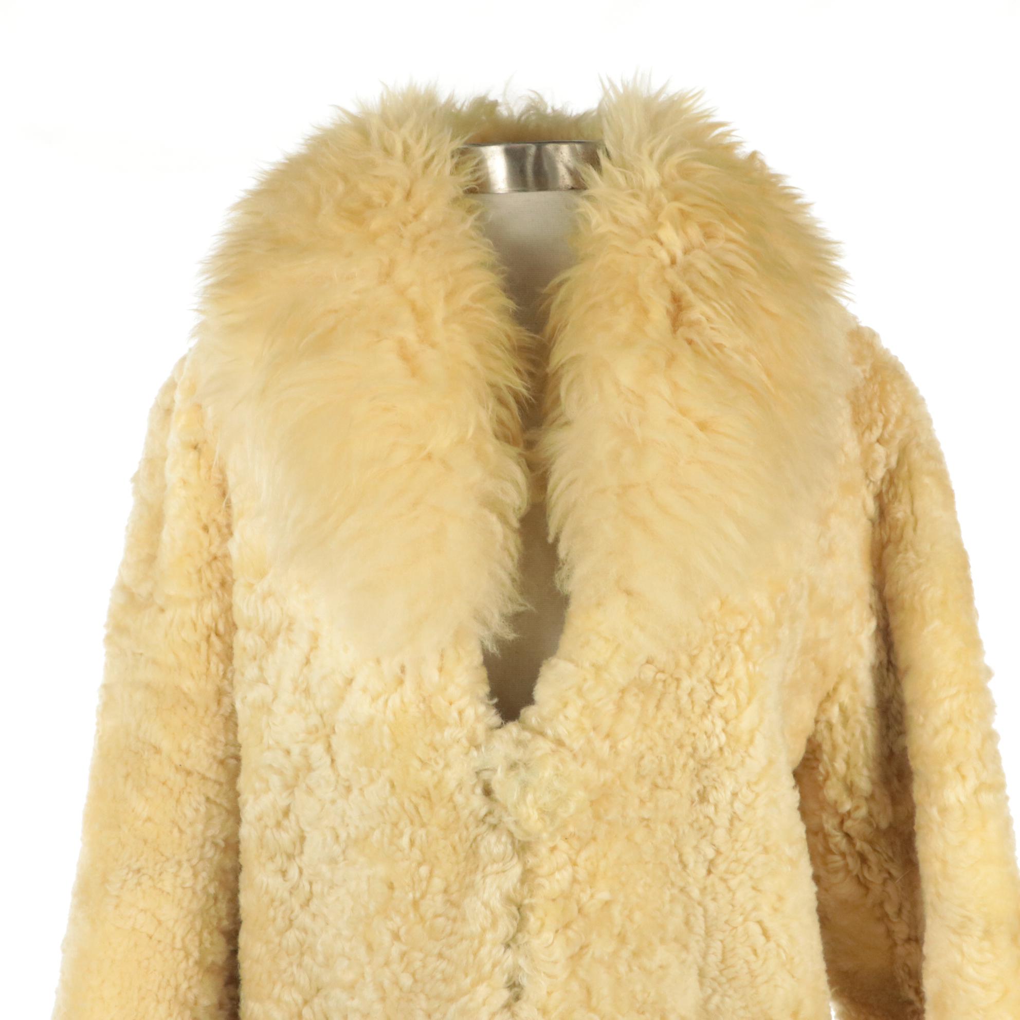New Zealand Curly Lamb Fur Coat from McPhail & Fisher, 1970s