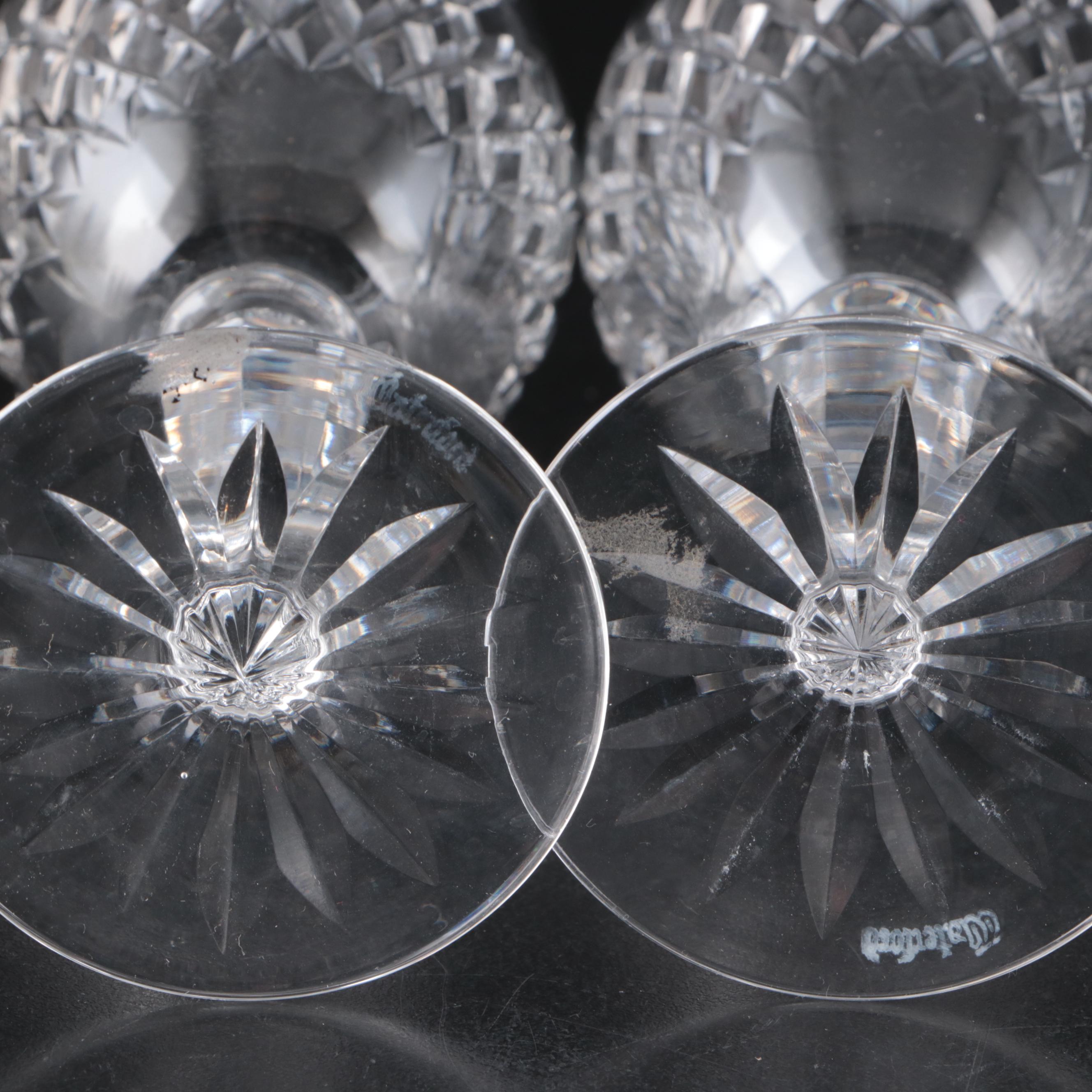 Waterford "Alana" Crystal Pitcher with More Tumblers and Stemware