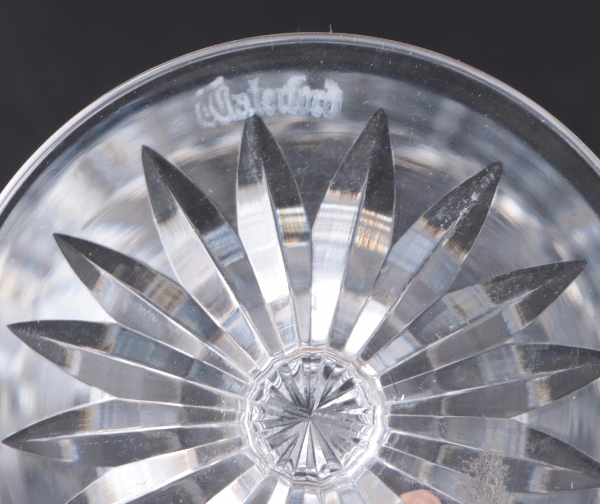 Waterford "Alana" Crystal Pitcher with More Tumblers and Stemware